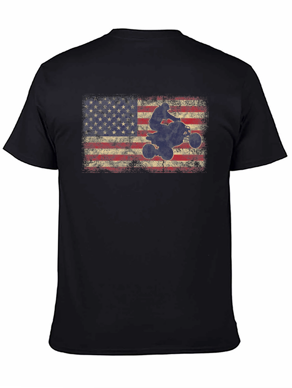 American Flag ATV Rider Graphic T-Shirt