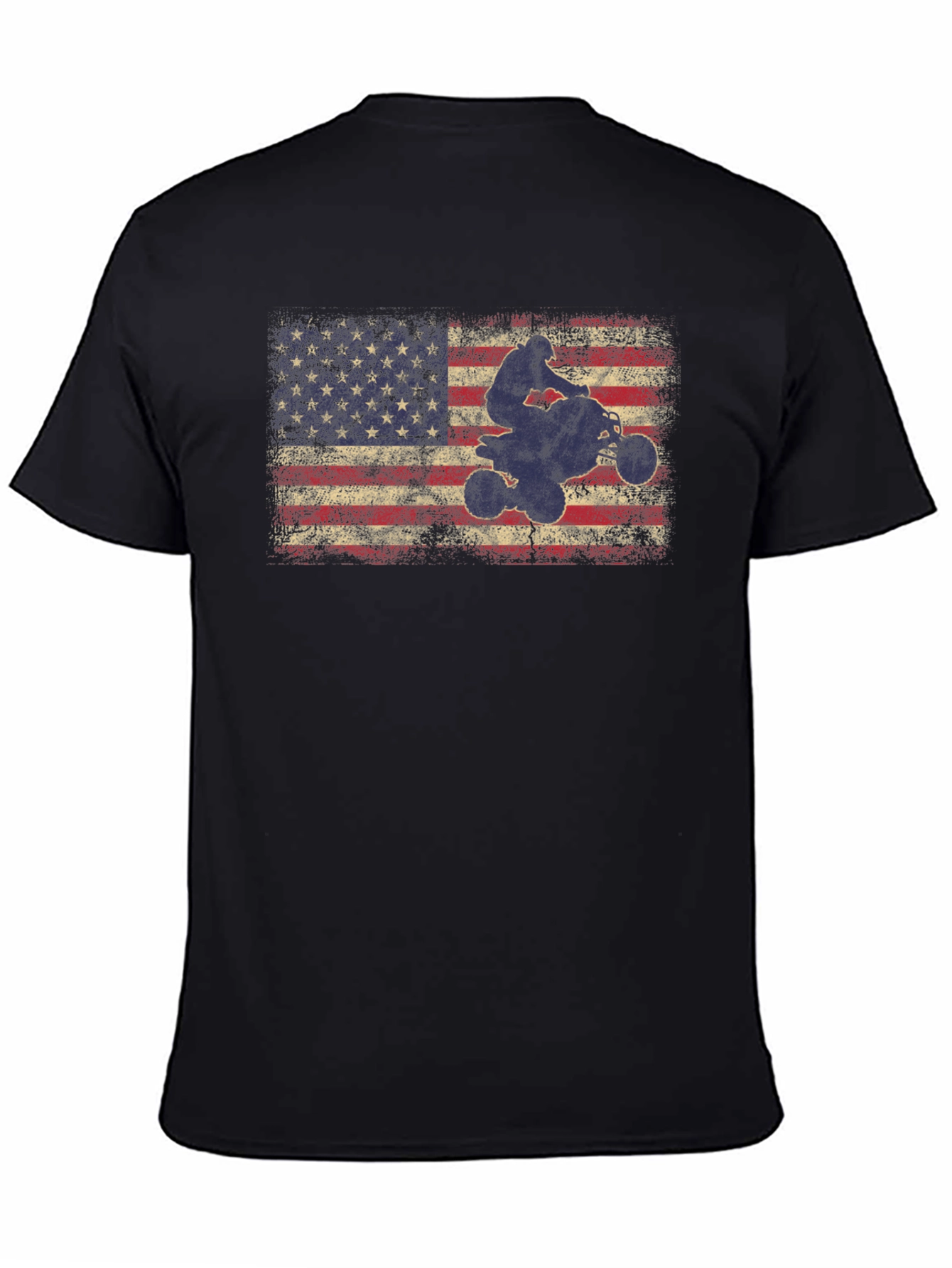 American Flag ATV Rider Graphic T-Shirt