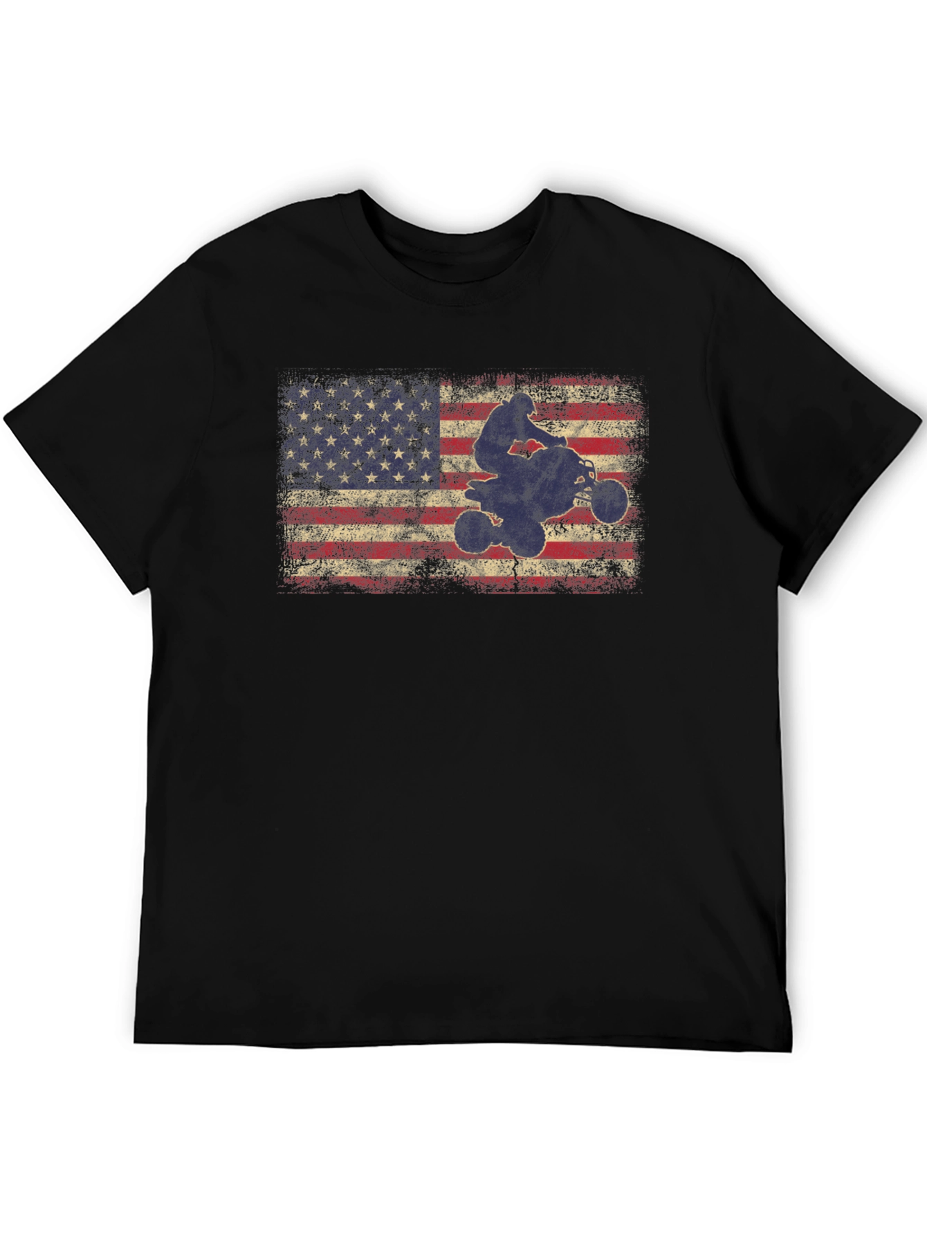 American Flag ATV Rider Graphic T-Shirt