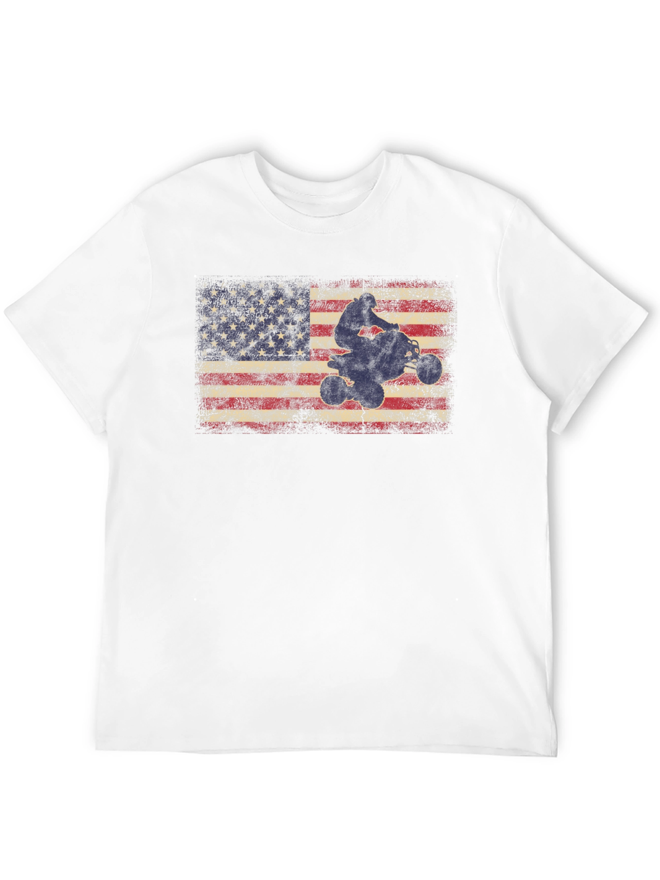 American Flag ATV Rider Graphic T-Shirt