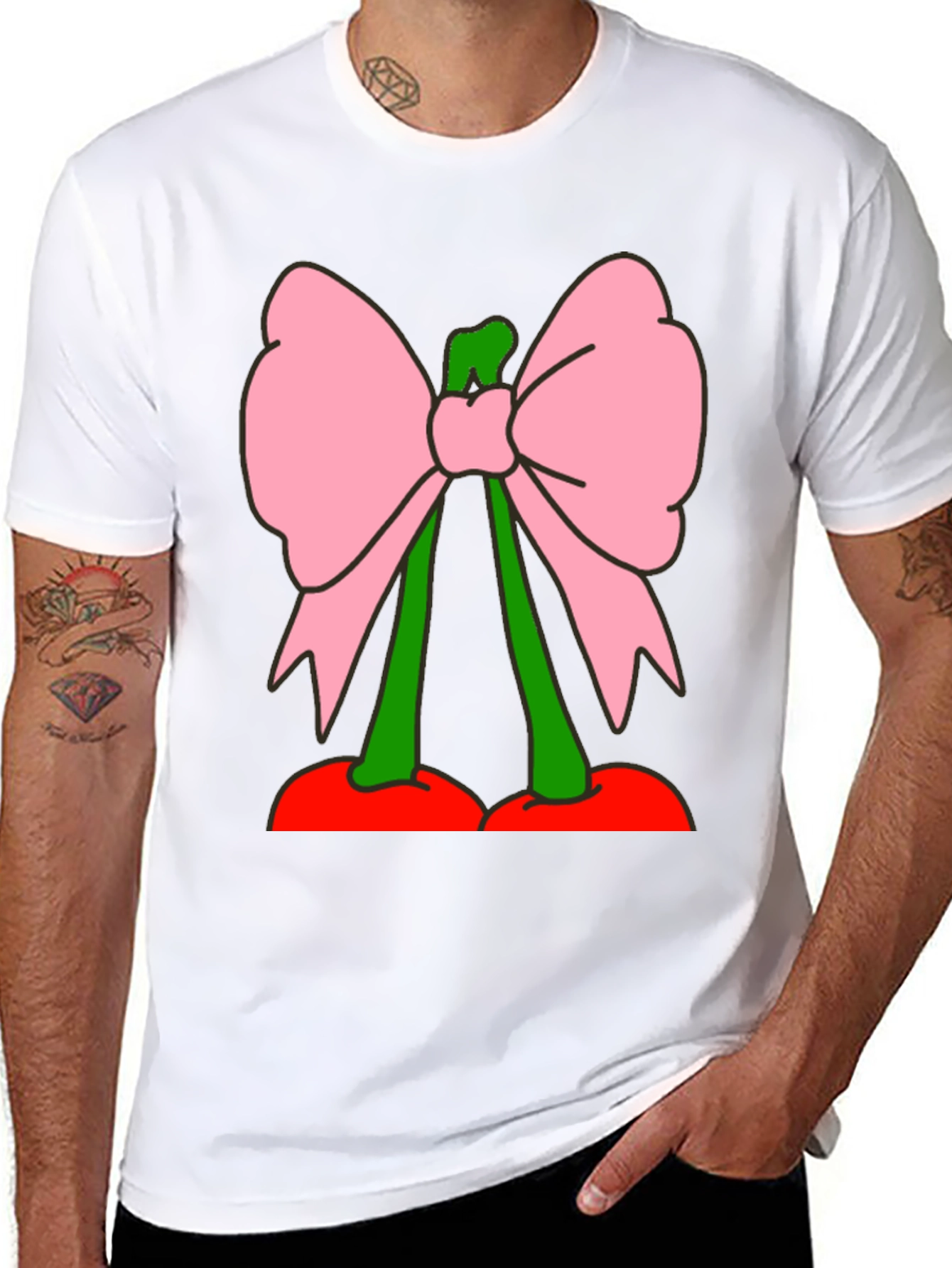 Cherry Bow Graphic Tee - Funky Fruit Fashion