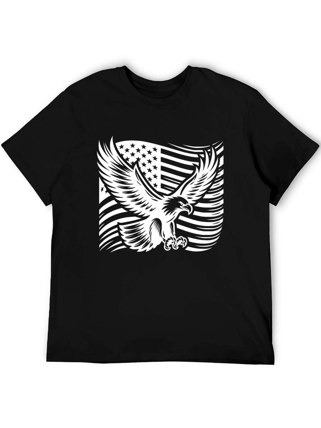 American Eagle Flag Graphic Tee - Black