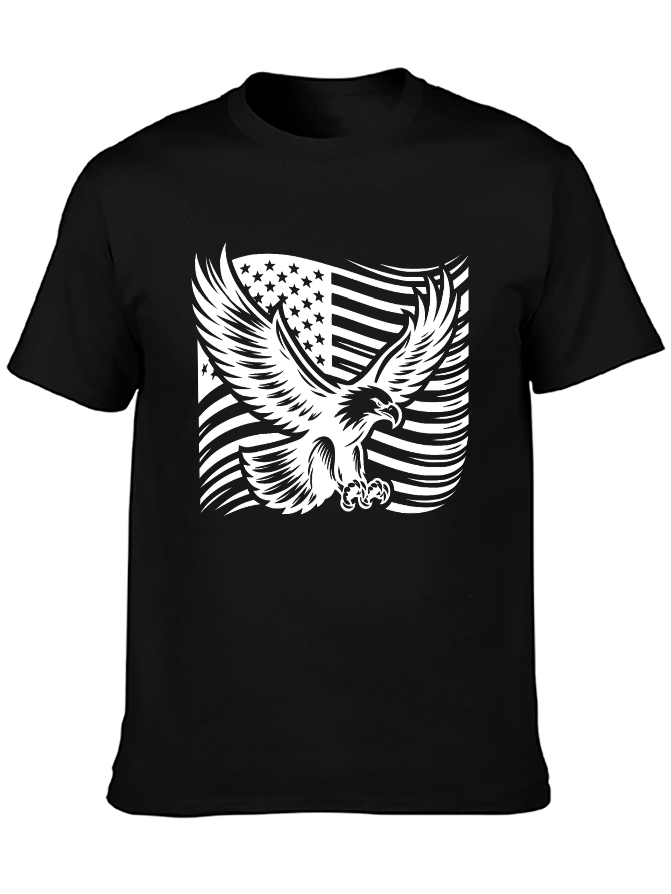 American Eagle Flag Graphic Tee - Black