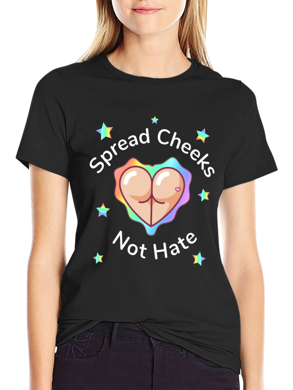 Spread Cheeks Not Hate Graphic Tee