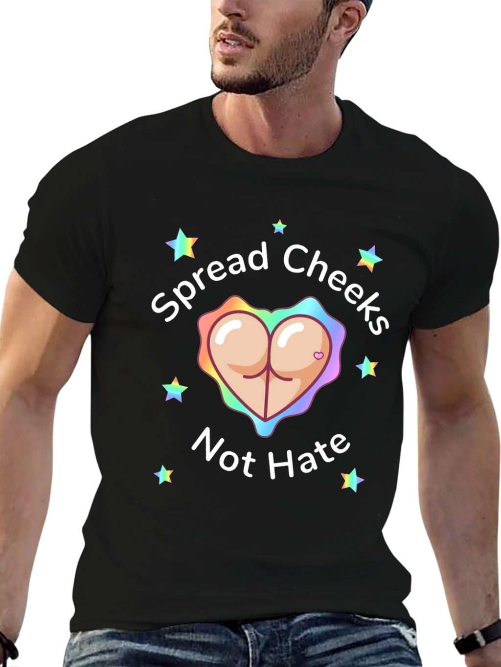 Spread Cheeks Not Hate Graphic Tee