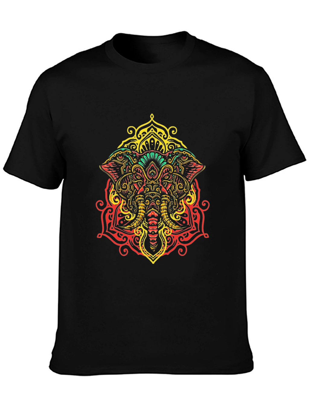 Elephant Mandala Graphic Tee - Unique Design