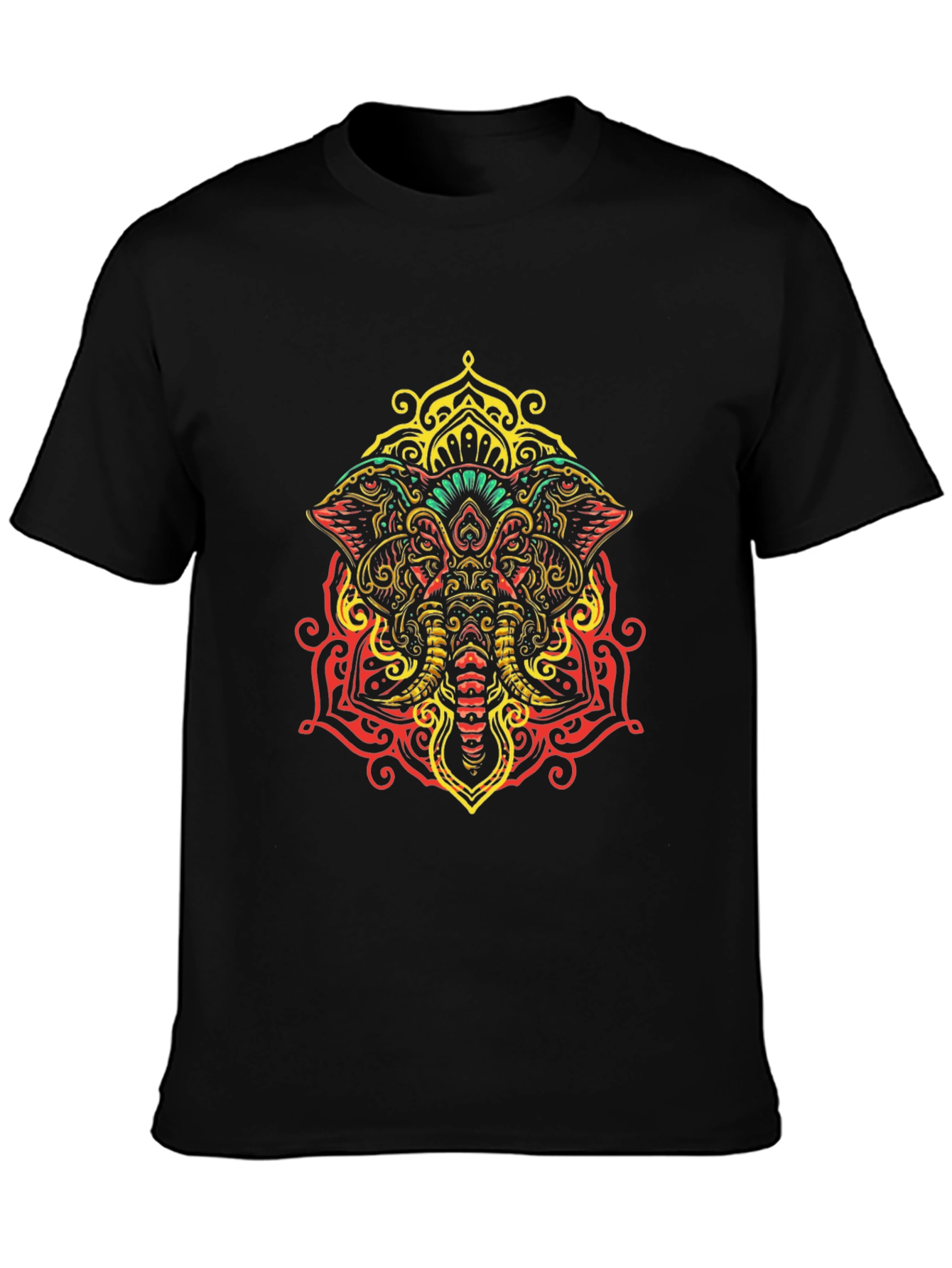 Elephant Mandala Graphic Tee - Unique Design