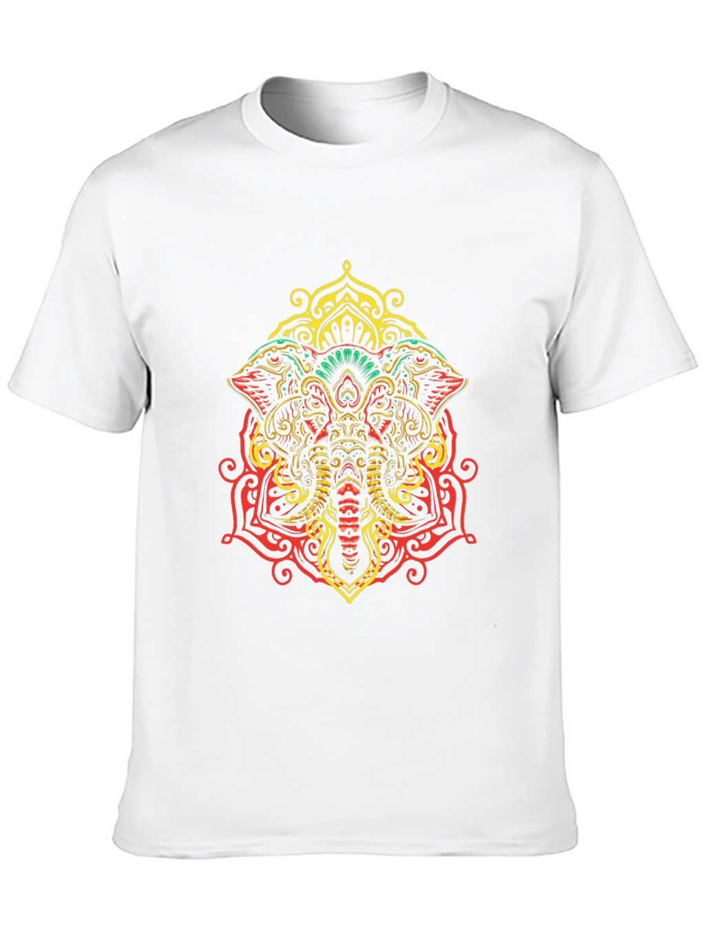 Elephant Mandala Graphic Tee - Unique Design