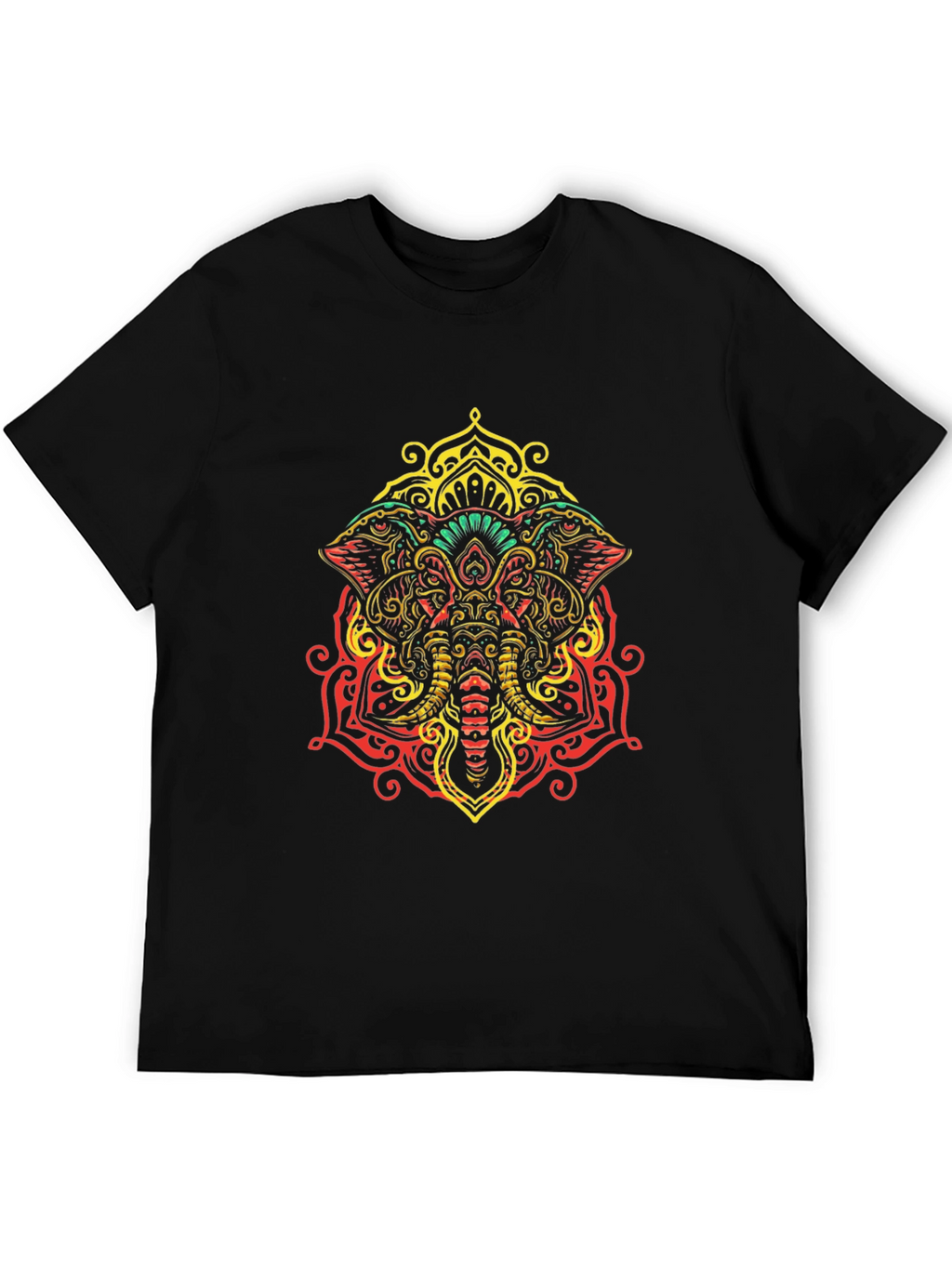 Elephant Mandala Graphic Tee - Unique Design