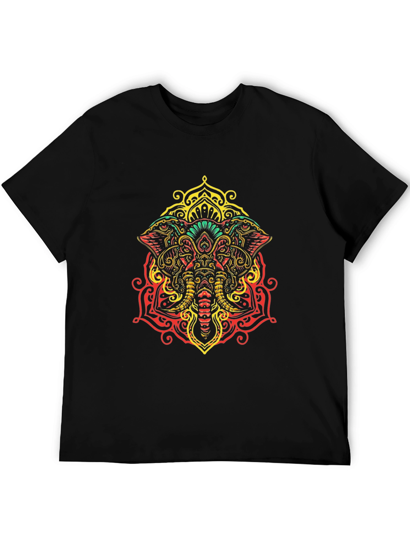 Elephant Mandala Graphic Tee - Unique Design