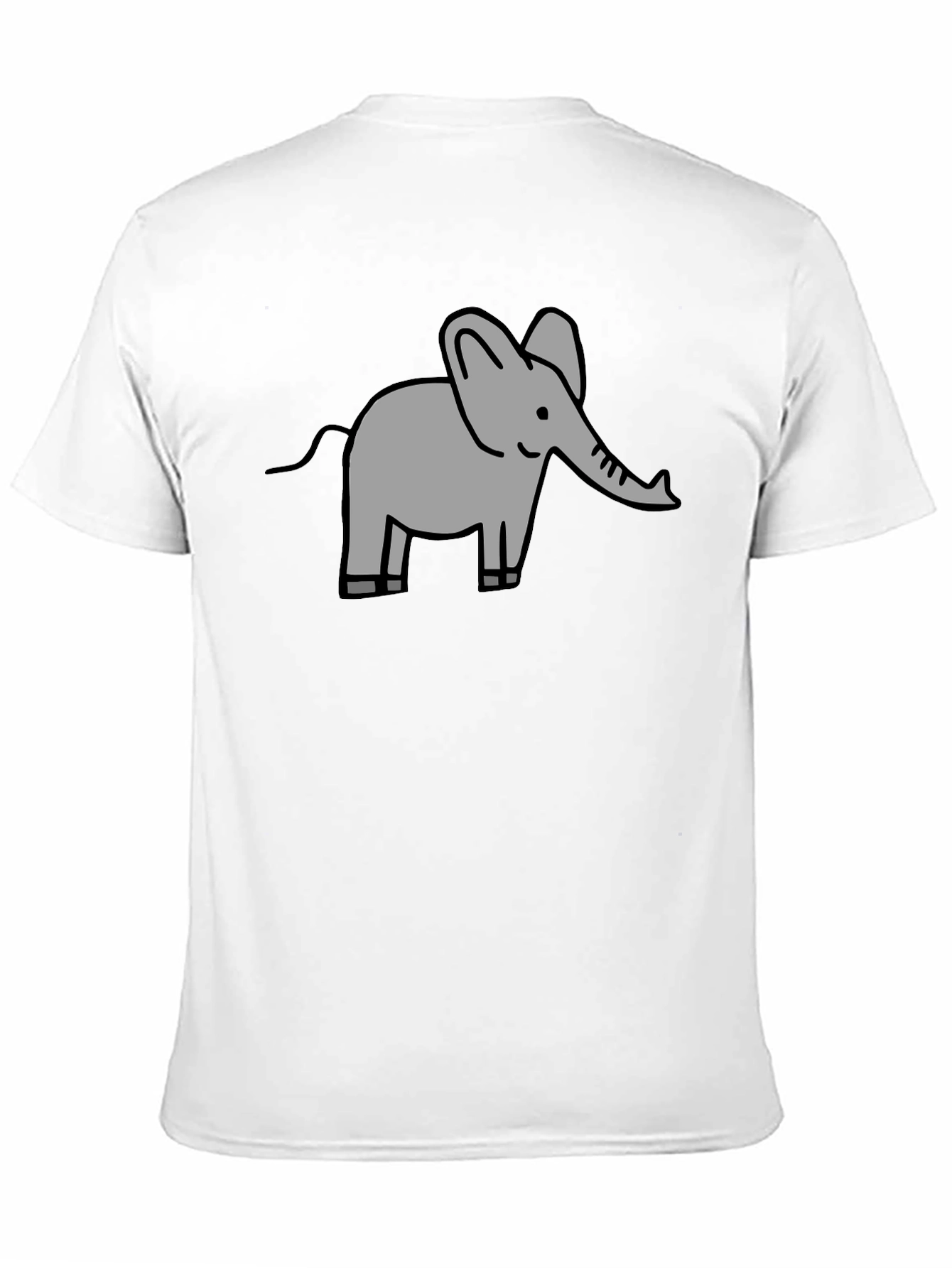 Elephant Graphic Tee - Black Cotton Comfort