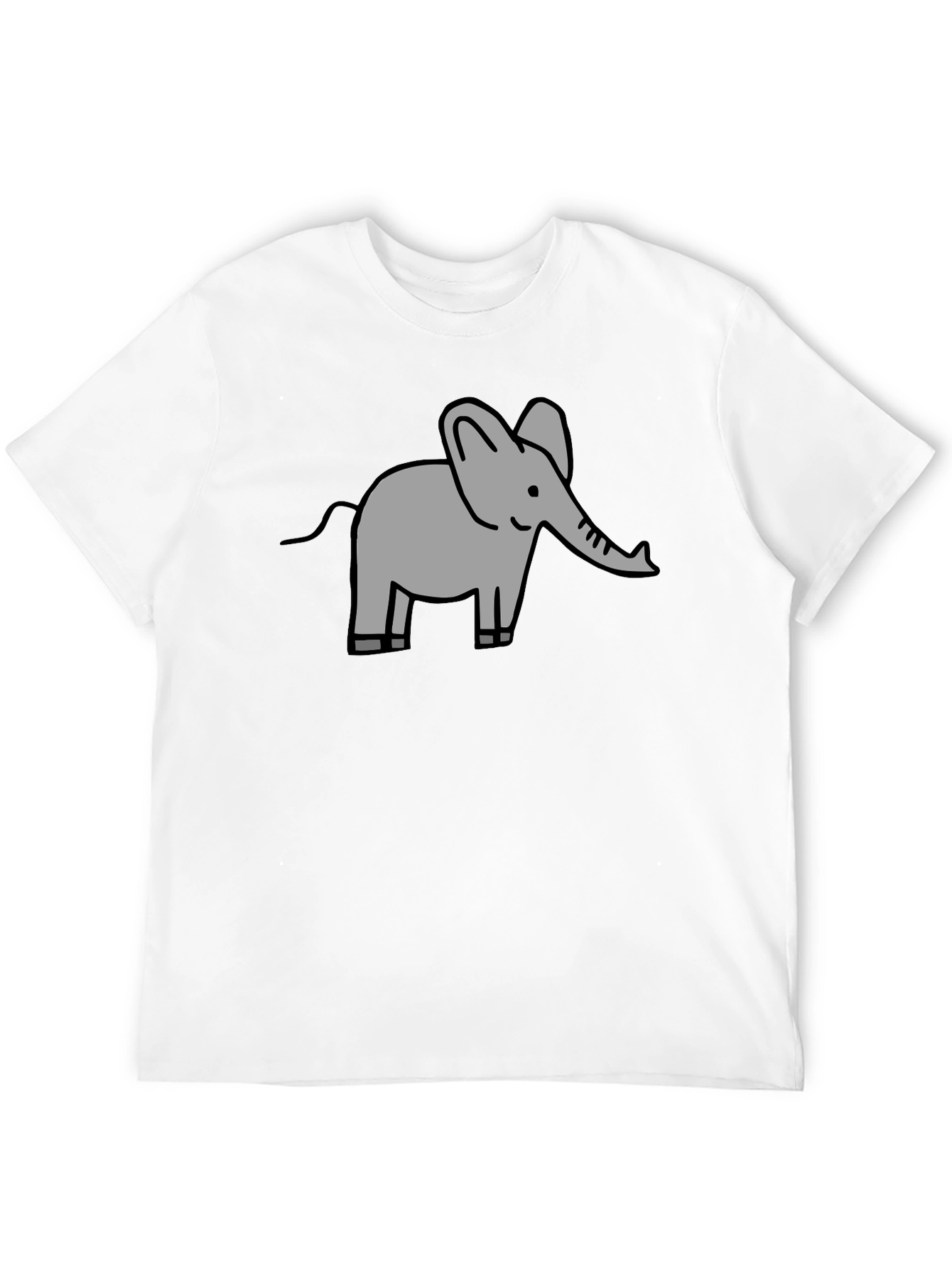 Elephant Graphic Tee - Black Cotton Comfort