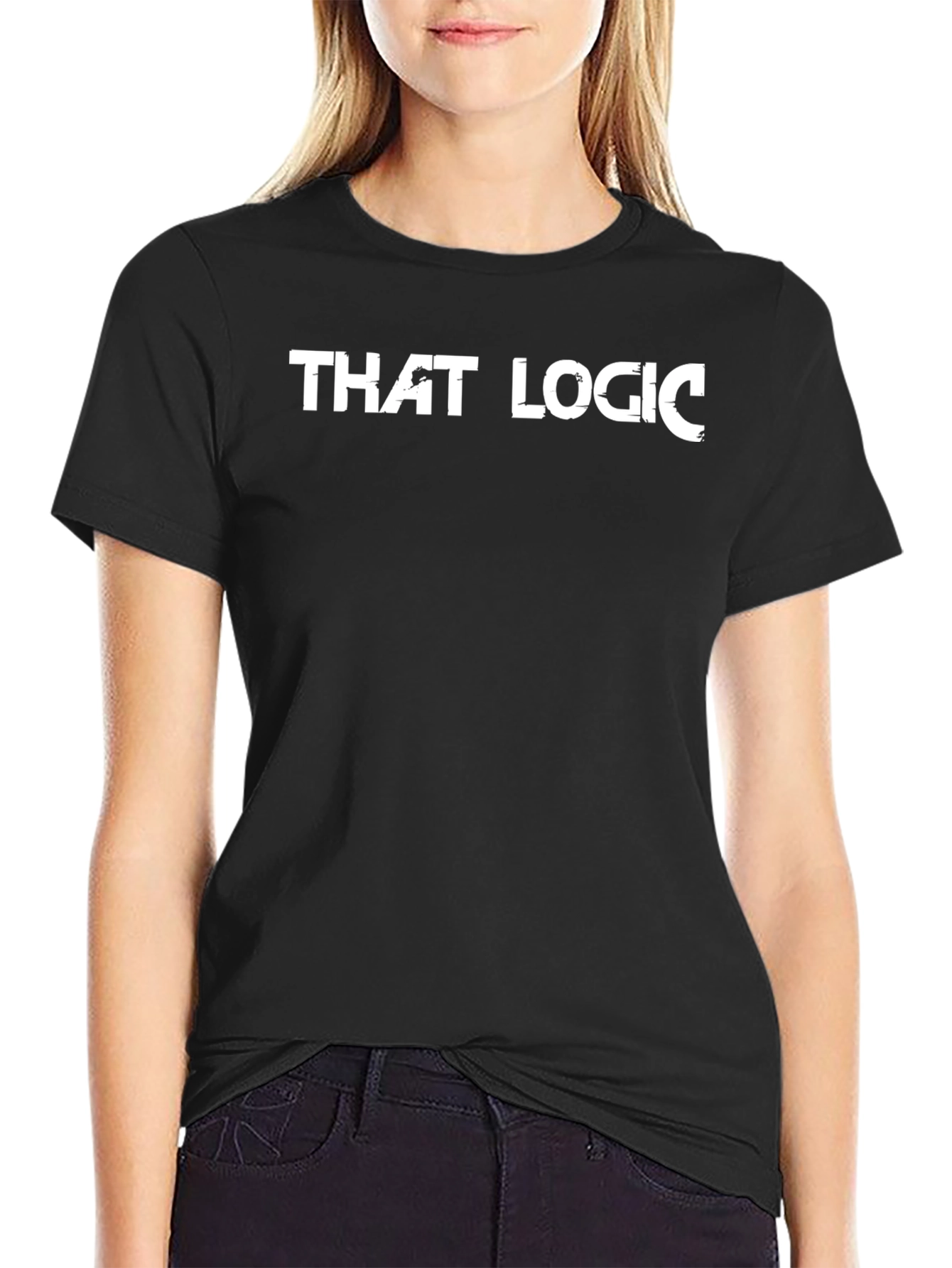 That Logic Graphic Tee - Black Cotton Casual Shirt