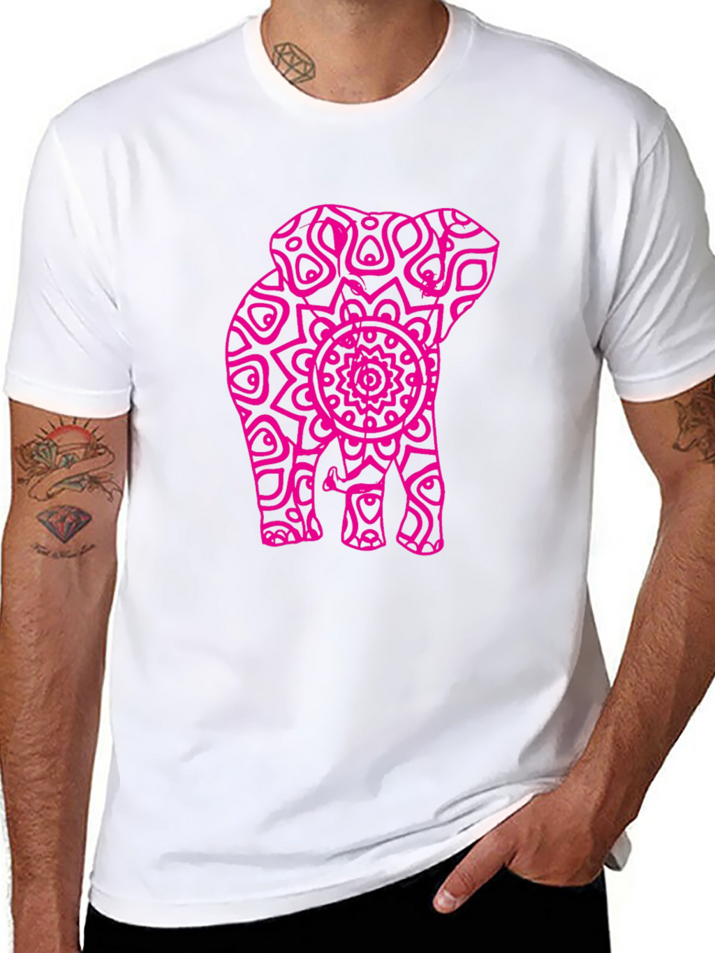 Elephant Mandala Graphic Tee