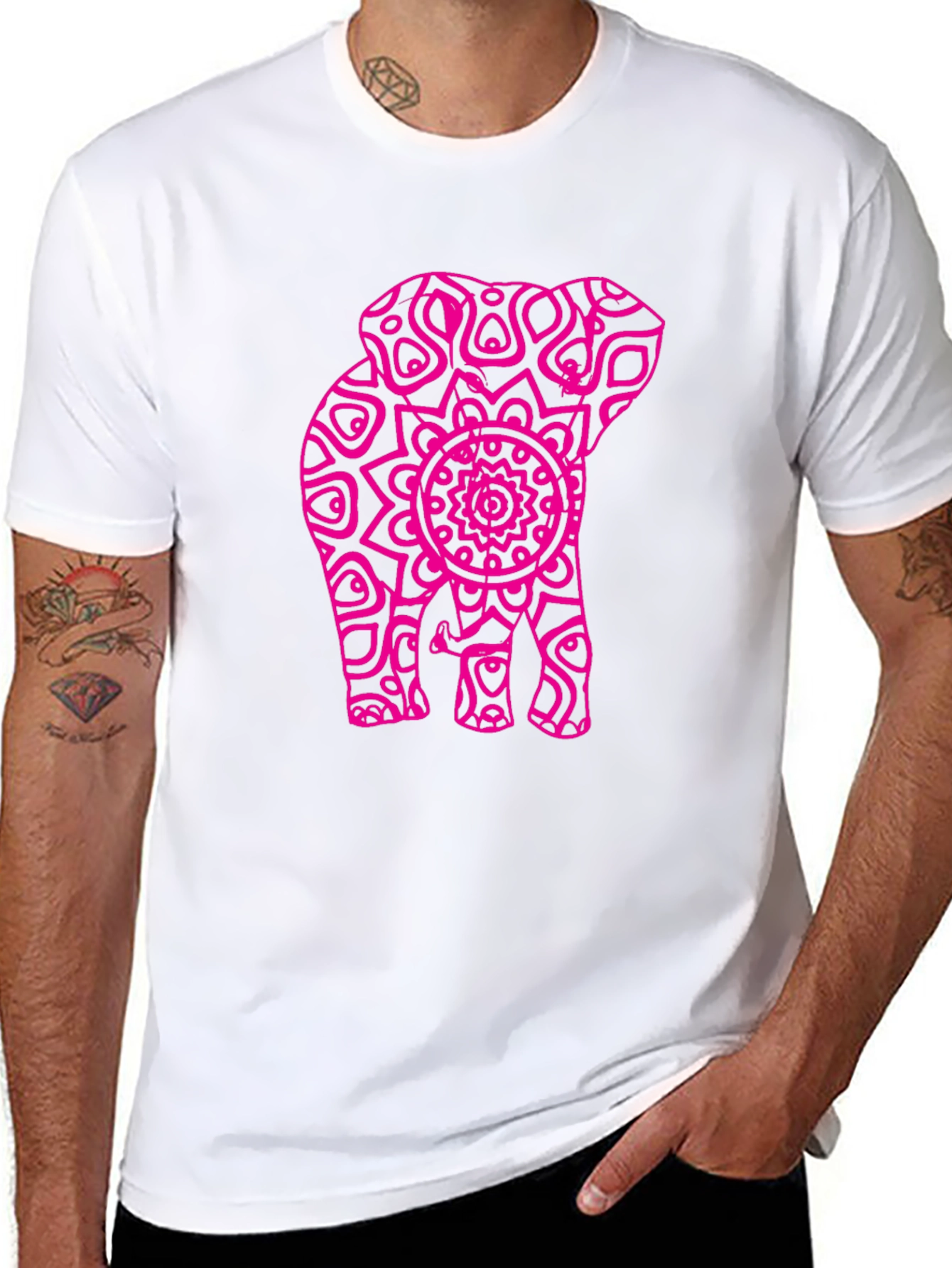 Elephant Mandala Graphic Tee