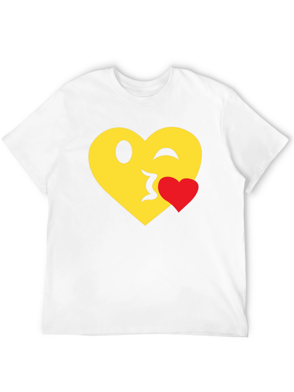 Emoji Heart Kiss T-Shirt - Black