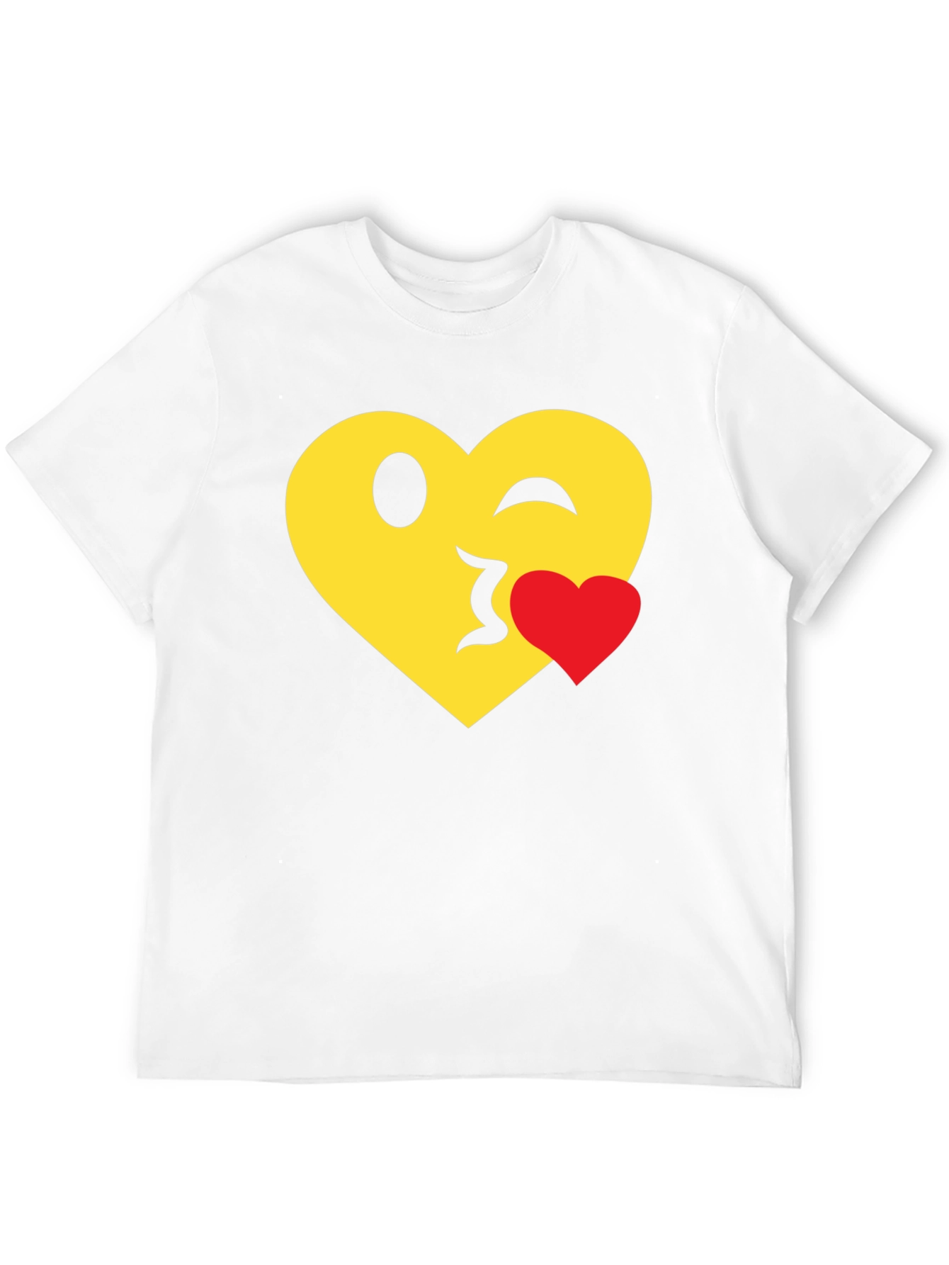 Emoji Heart Kiss T-Shirt - Black
