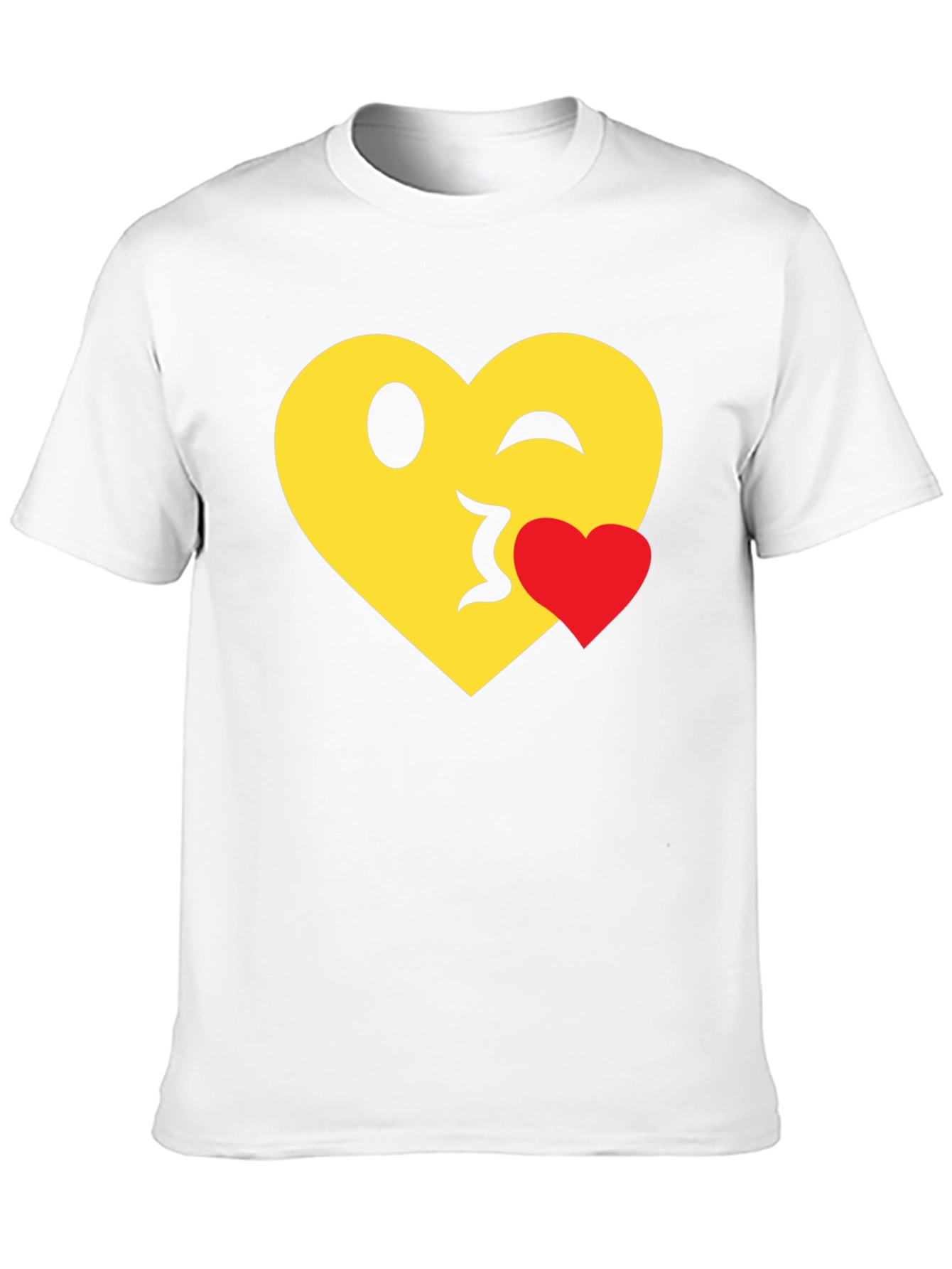 Emoji Heart Kiss T-Shirt - Black