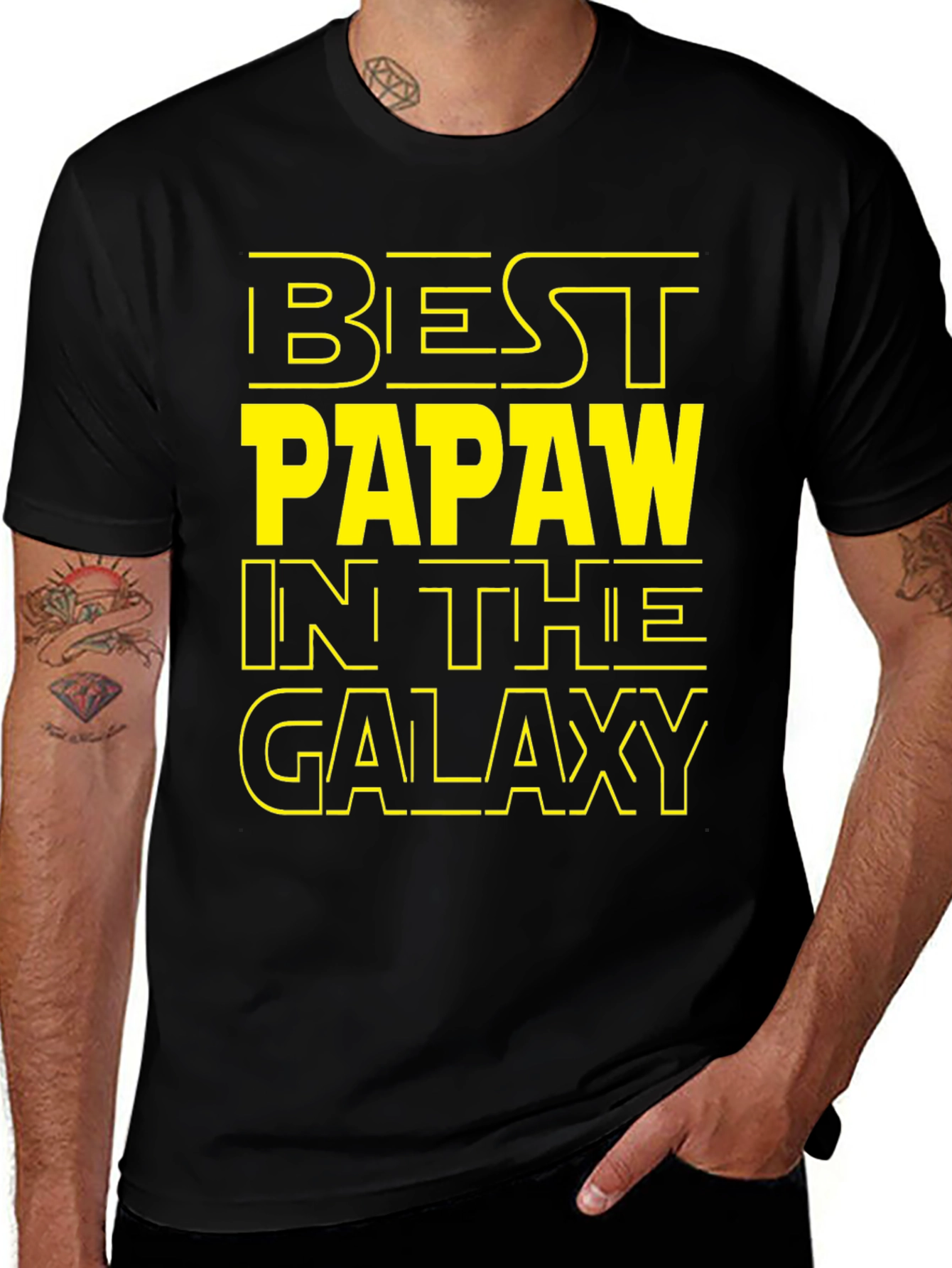 Best Papaw in the Galaxy T-Shirt Star Wars Inspired