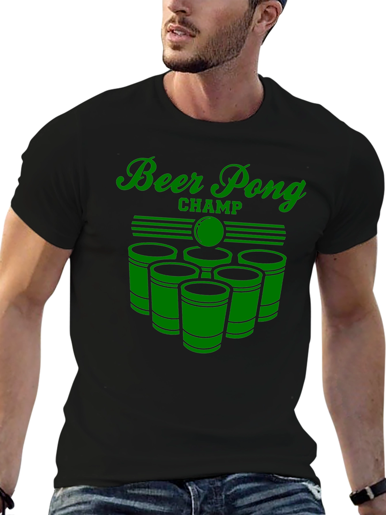 Beer Pong Champ Graphic Tee - Party Ready!