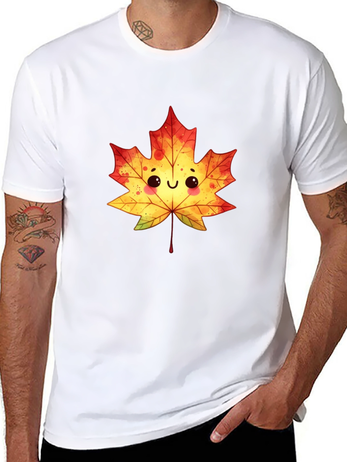 Cute Maple Leaf Graphic Tee - Fall Vibes