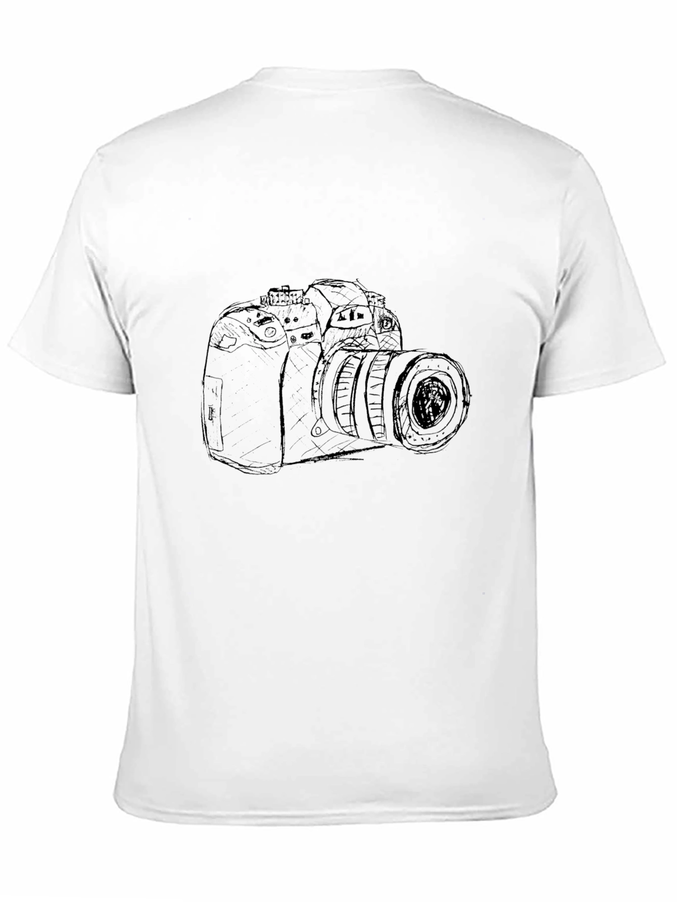 Camera Sketch Graphic Tee - Black