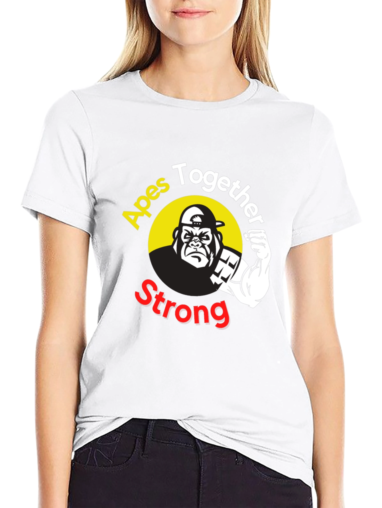 Apes Together Strong Graphic T-Shirt - Black