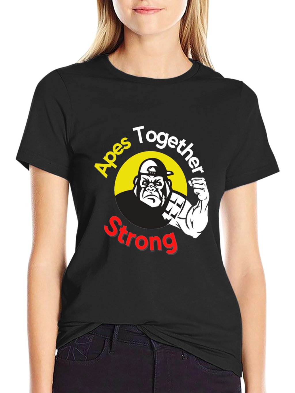 Apes Together Strong Graphic T-Shirt - Black