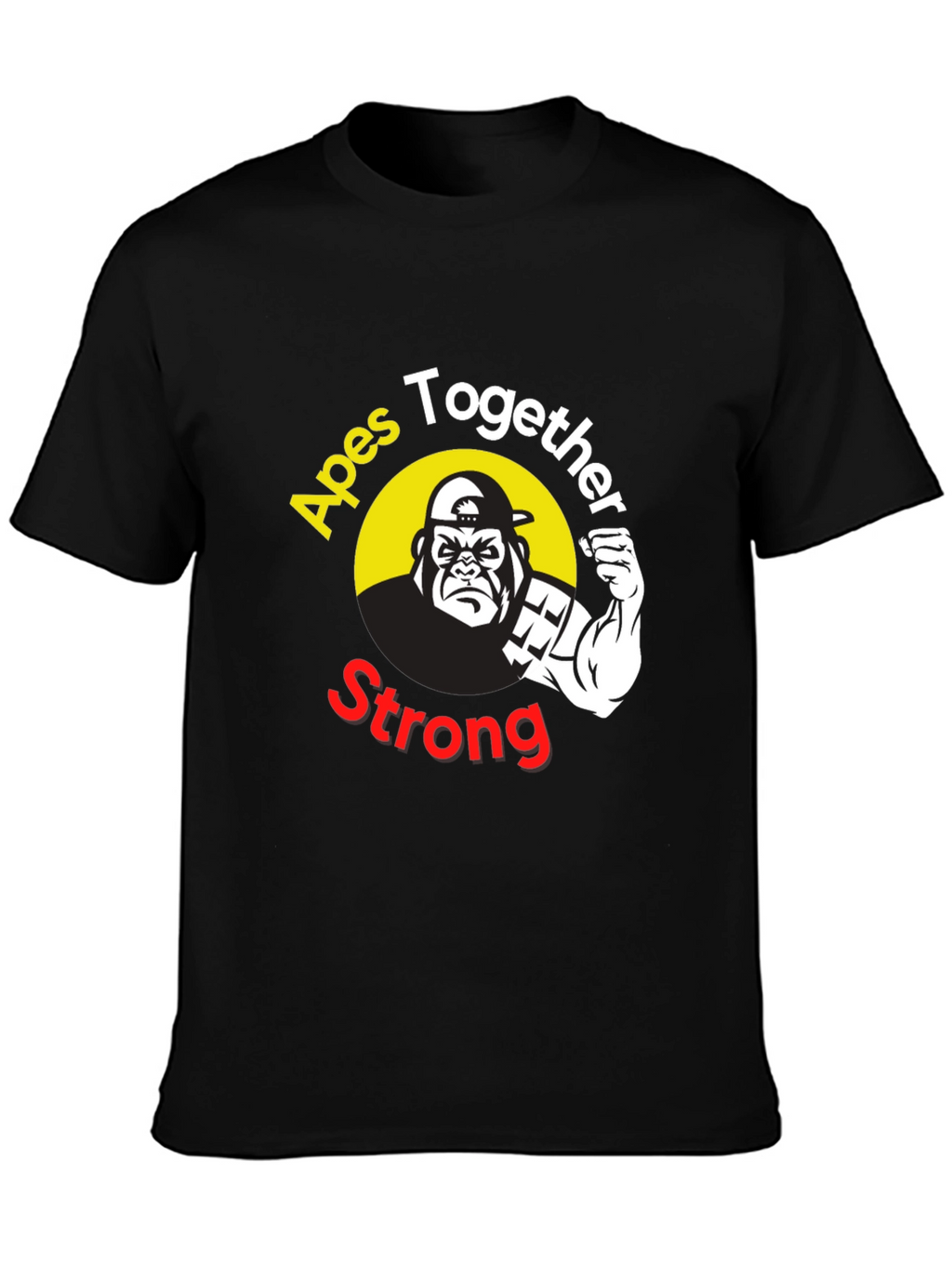 Apes Together Strong Graphic T-Shirt - Black