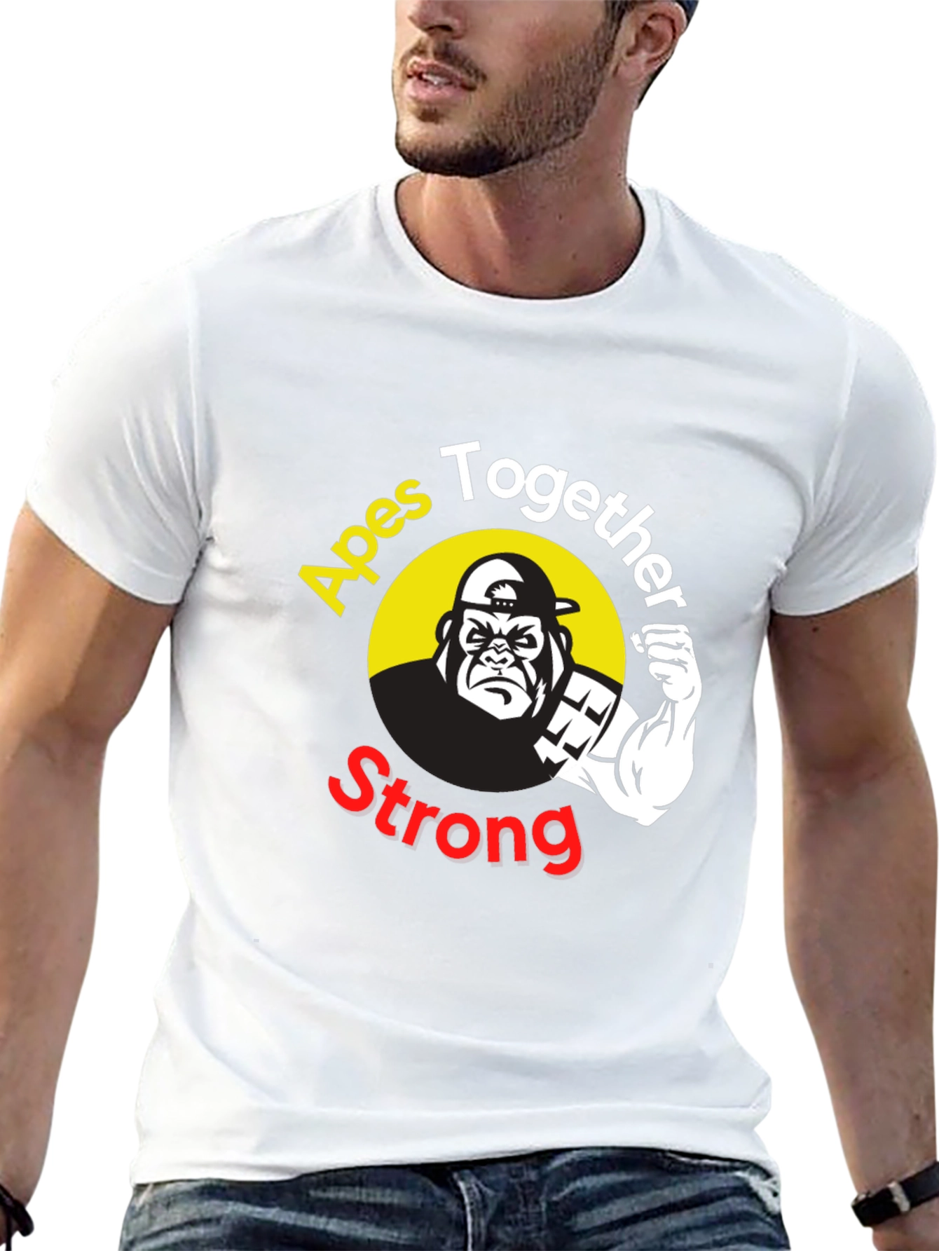 Apes Together Strong Graphic T-Shirt - Black