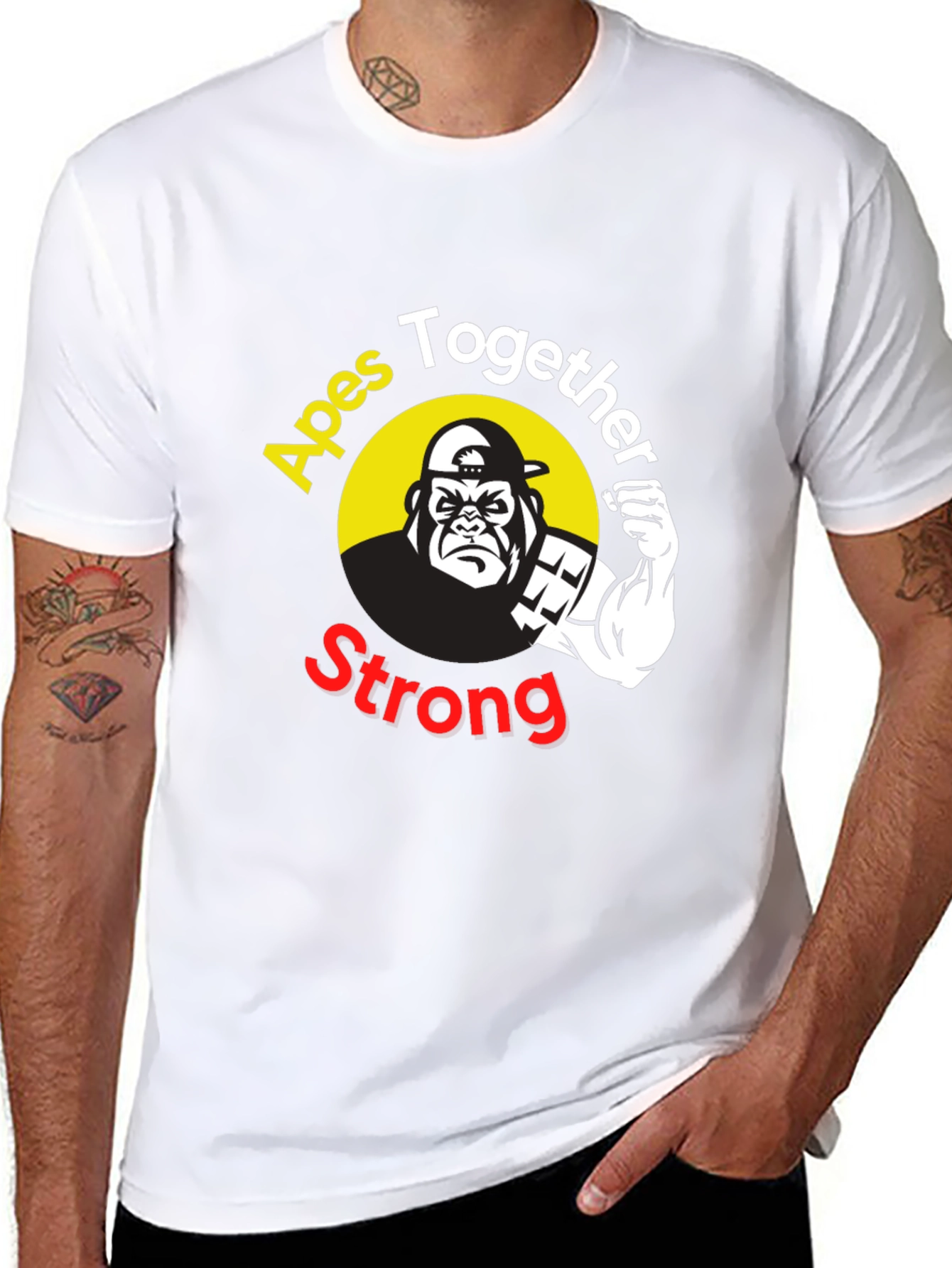 Apes Together Strong Graphic T-Shirt - Black