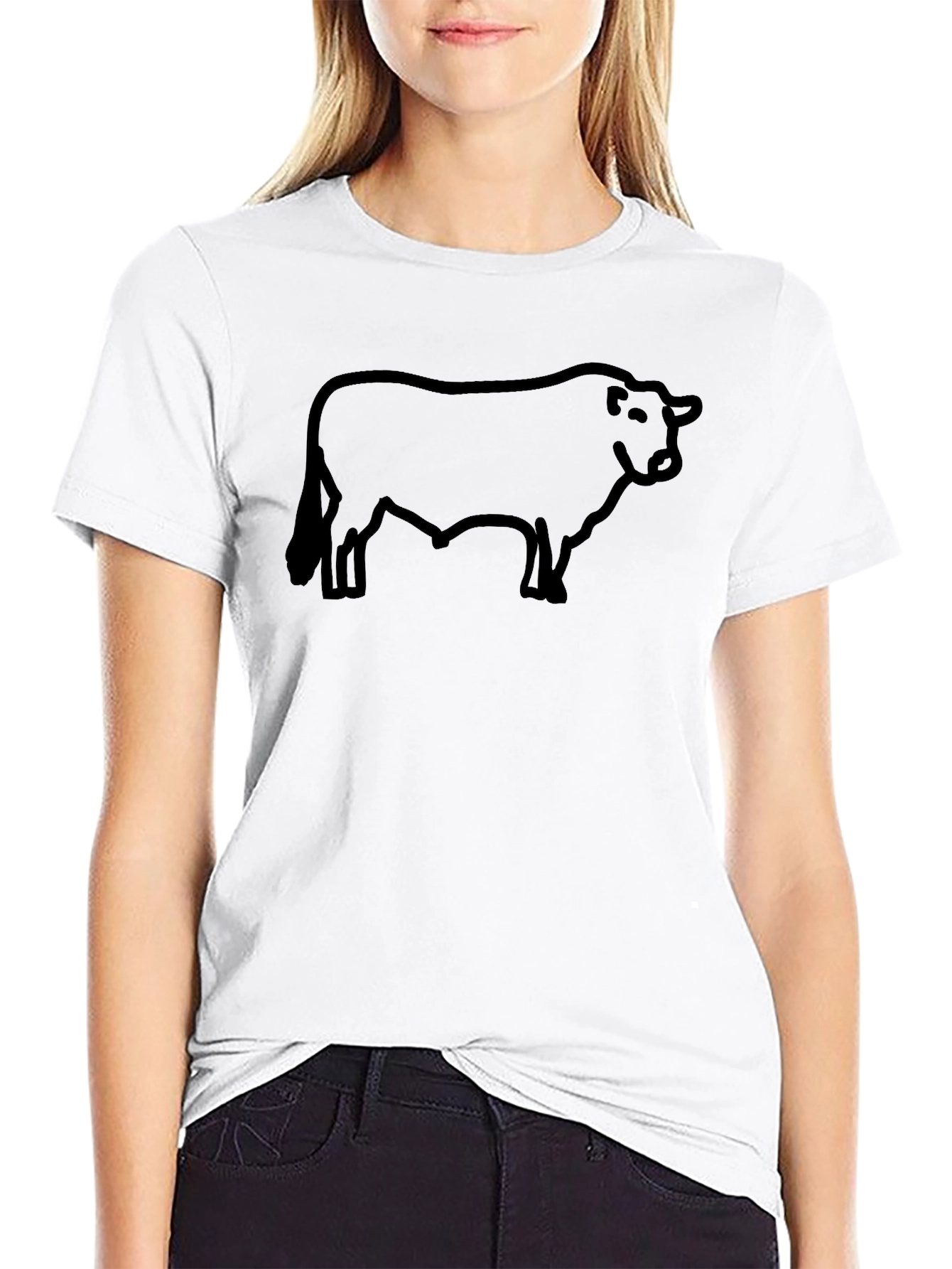 Black Bull Outline T-Shirt