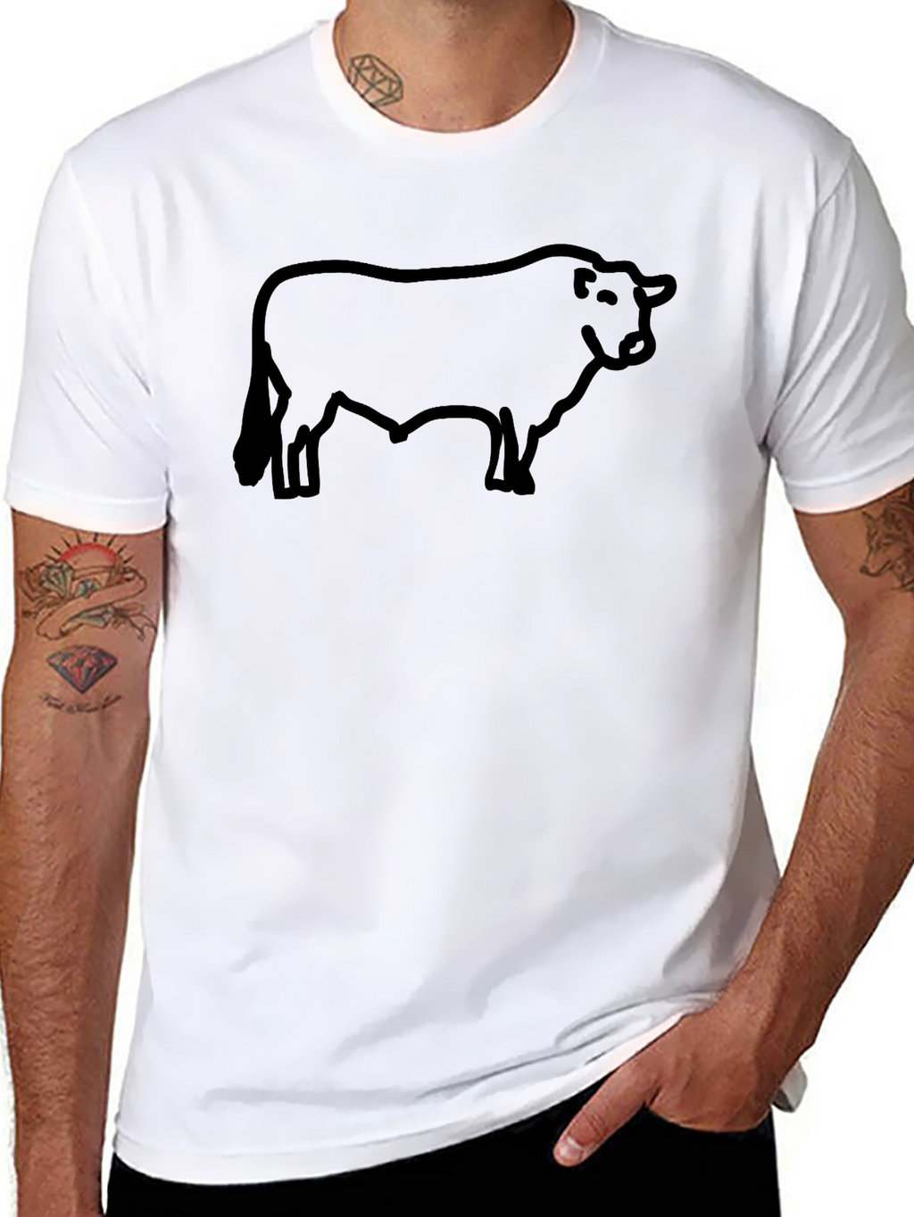 Black Bull Outline T-Shirt