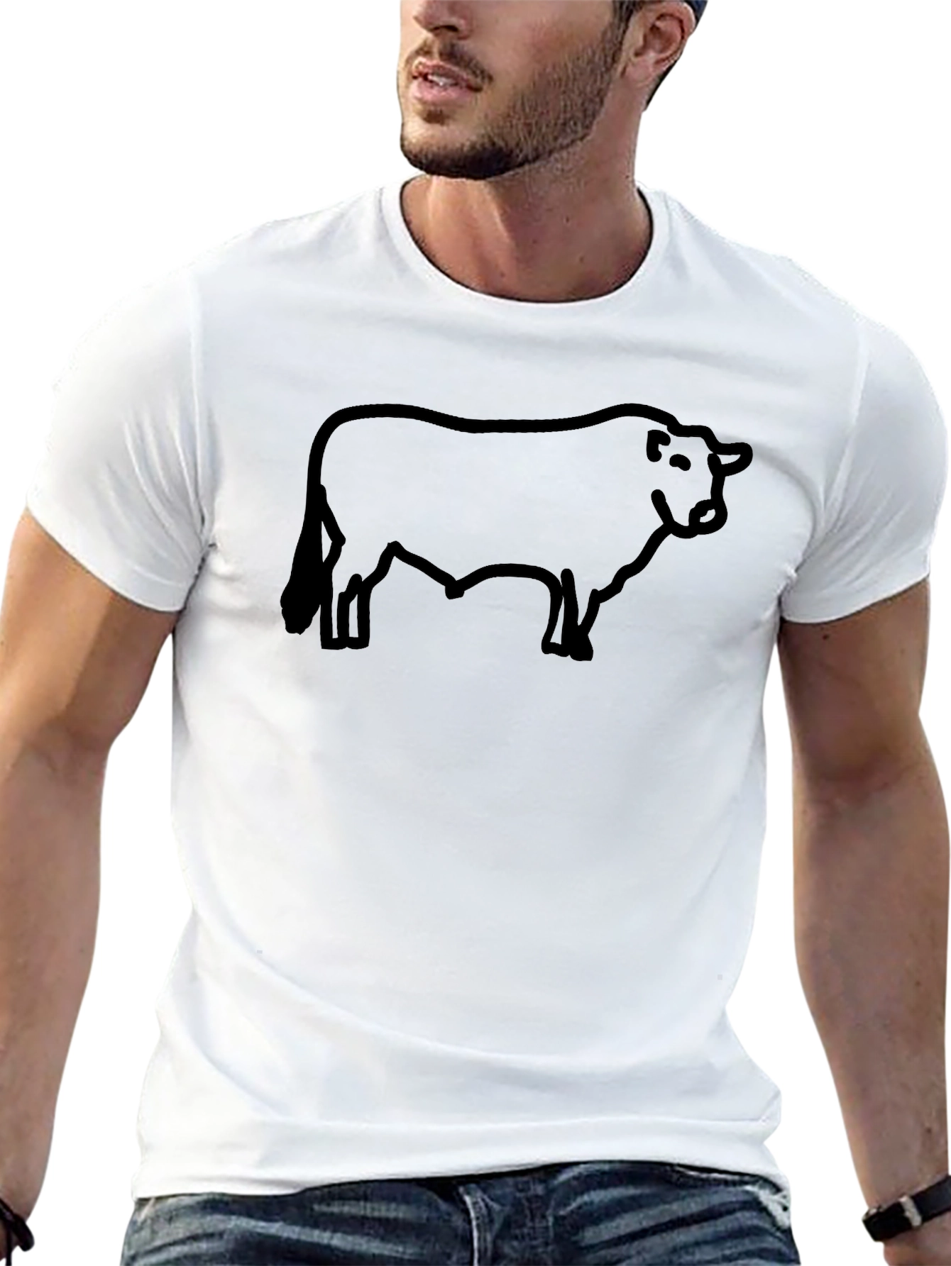 Black Bull Outline T-Shirt