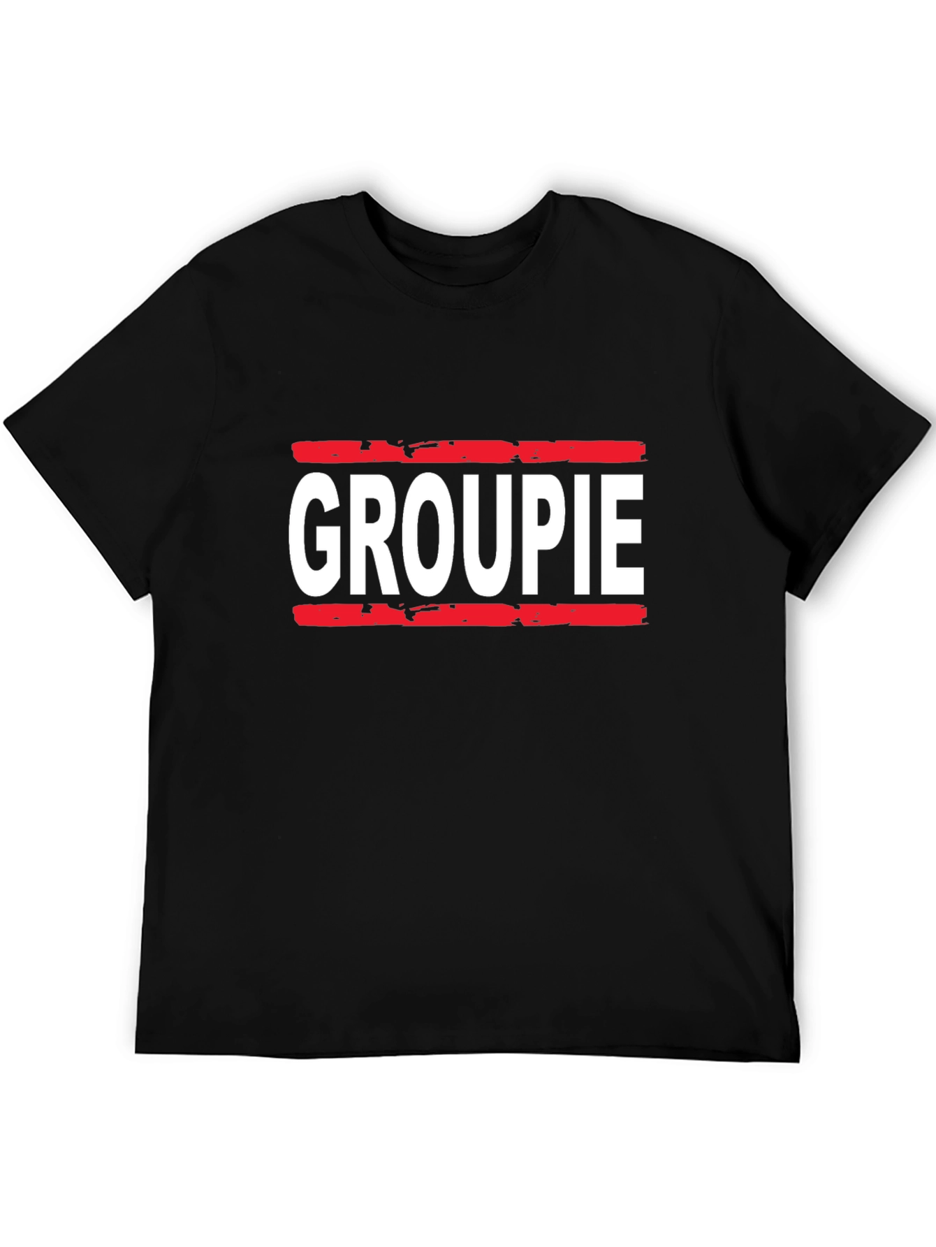 Groupie Graphic Tee - Black Cotton T-Shirt