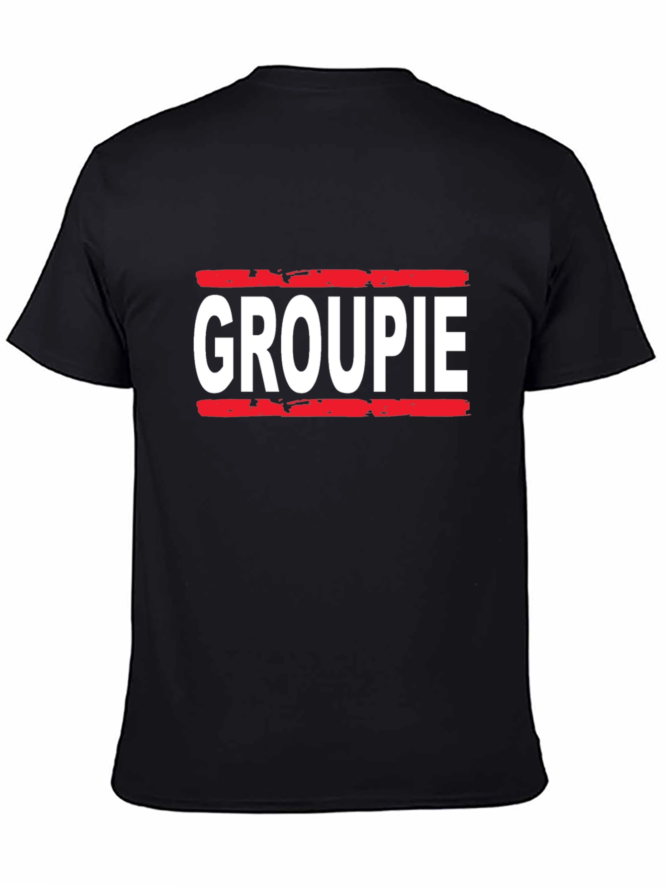 Groupie Graphic Tee - Black Cotton T-Shirt