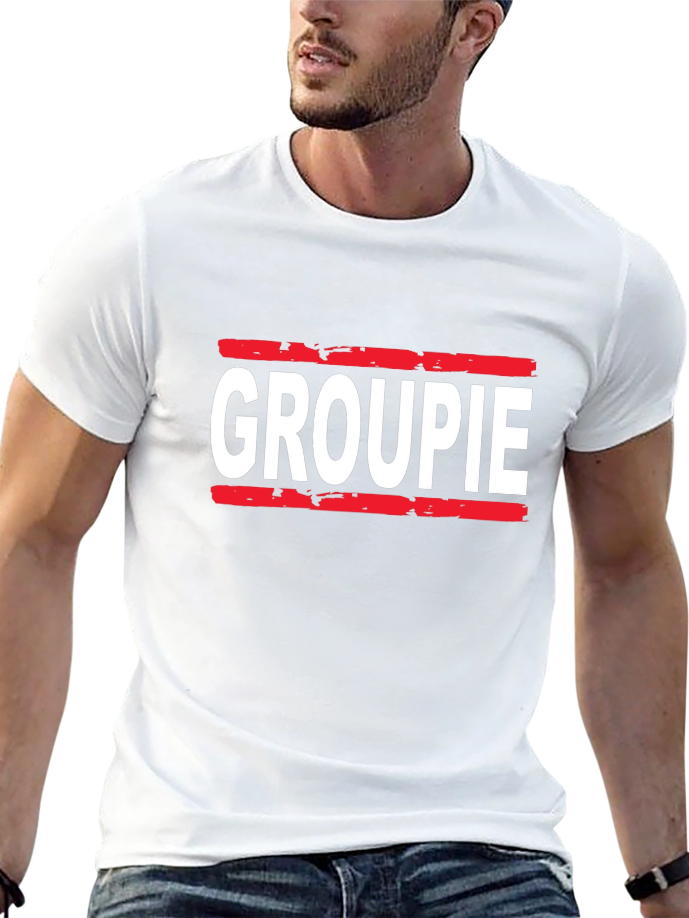 Groupie Graphic Tee - Black Cotton T-Shirt