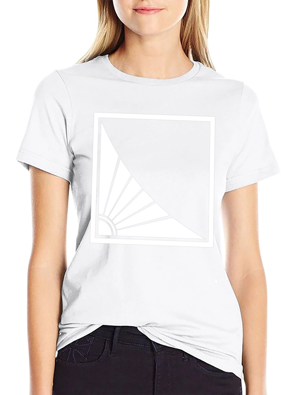 Abstract Sun Graphic Tee - Modern Style