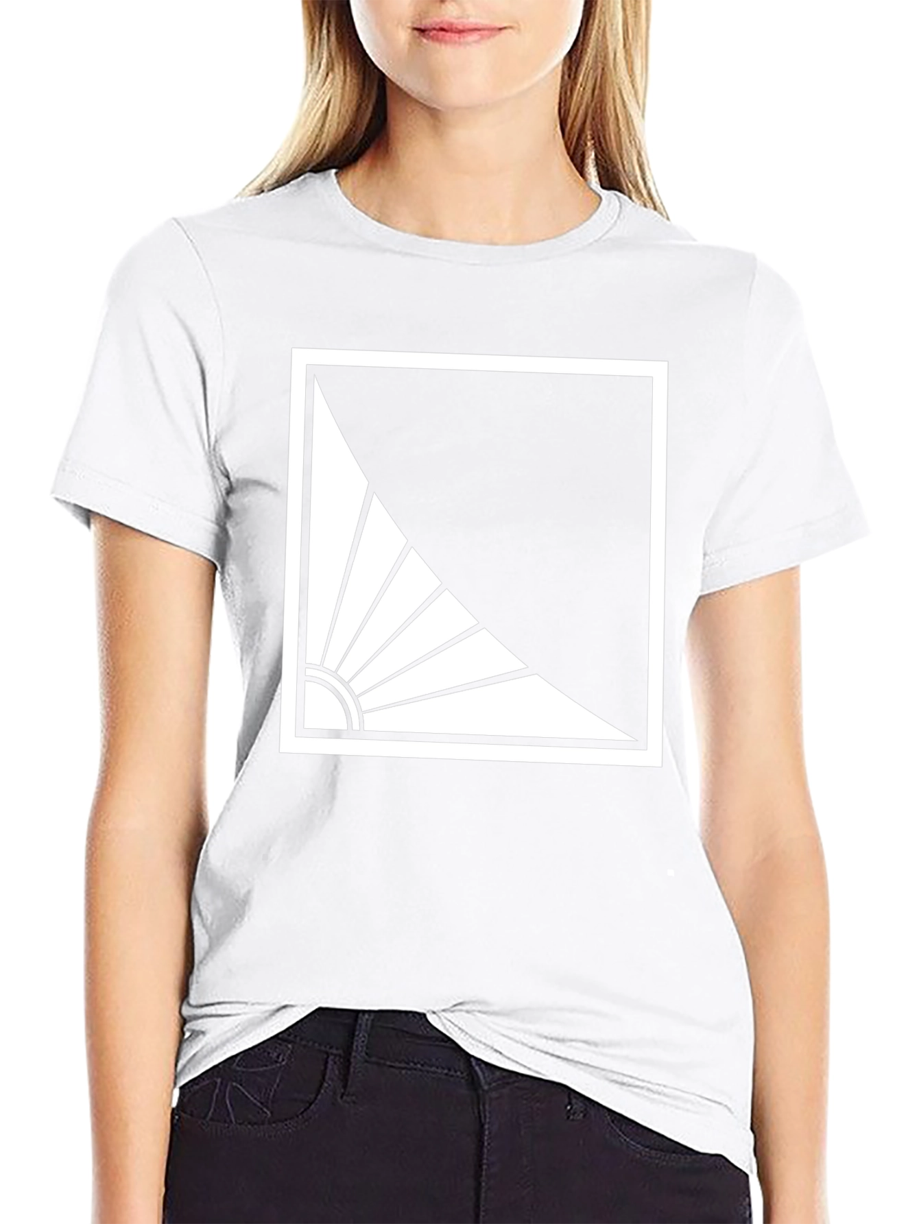 Abstract Sun Graphic Tee - Modern Style