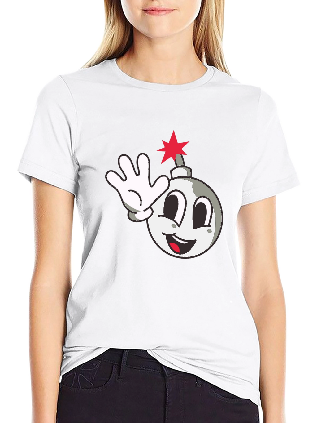 Cartoon Bomb Graphic T-Shirt
