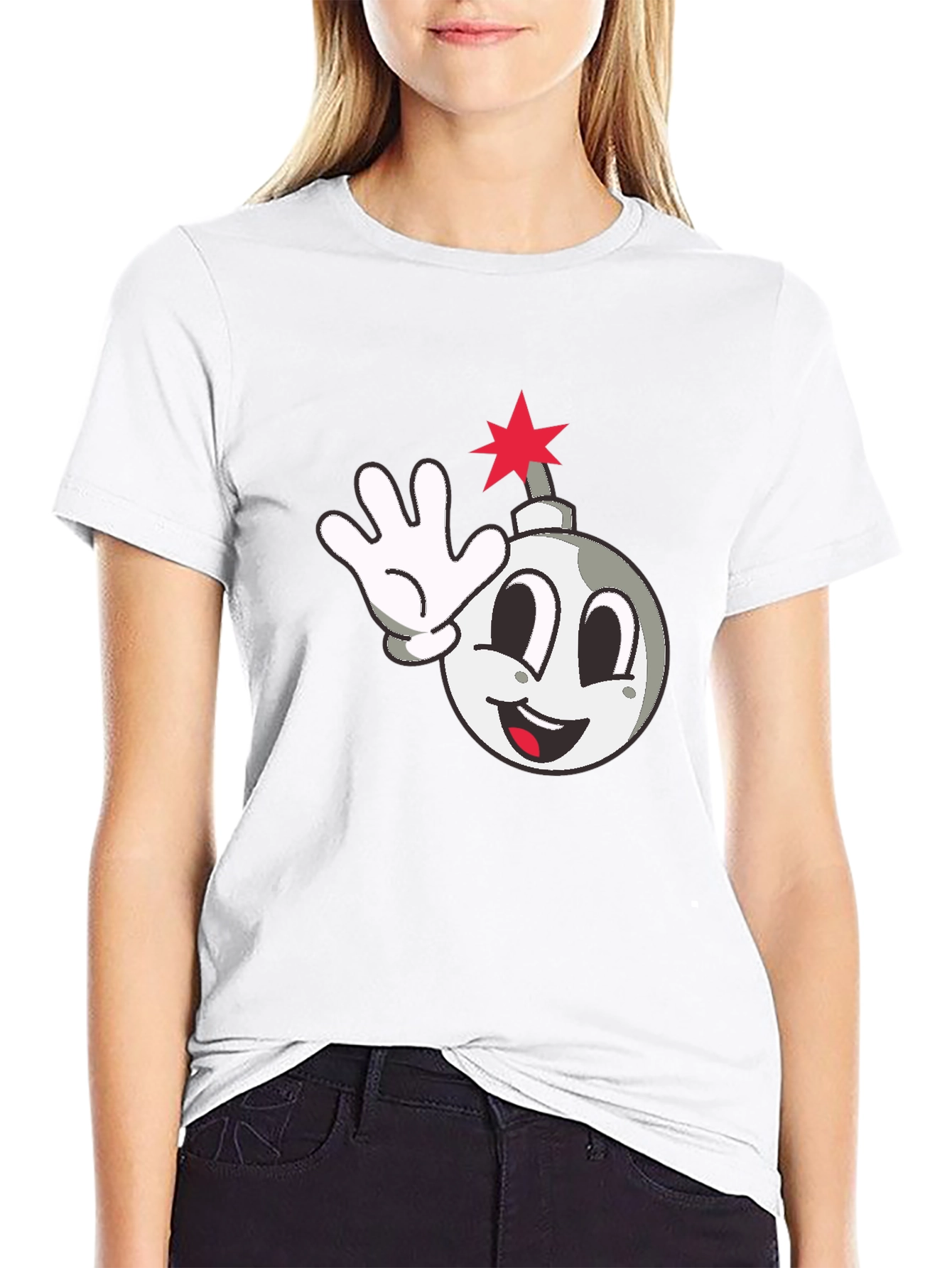 Cartoon Bomb Graphic T-Shirt