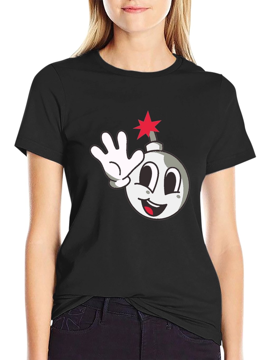 Cartoon Bomb Graphic T-Shirt