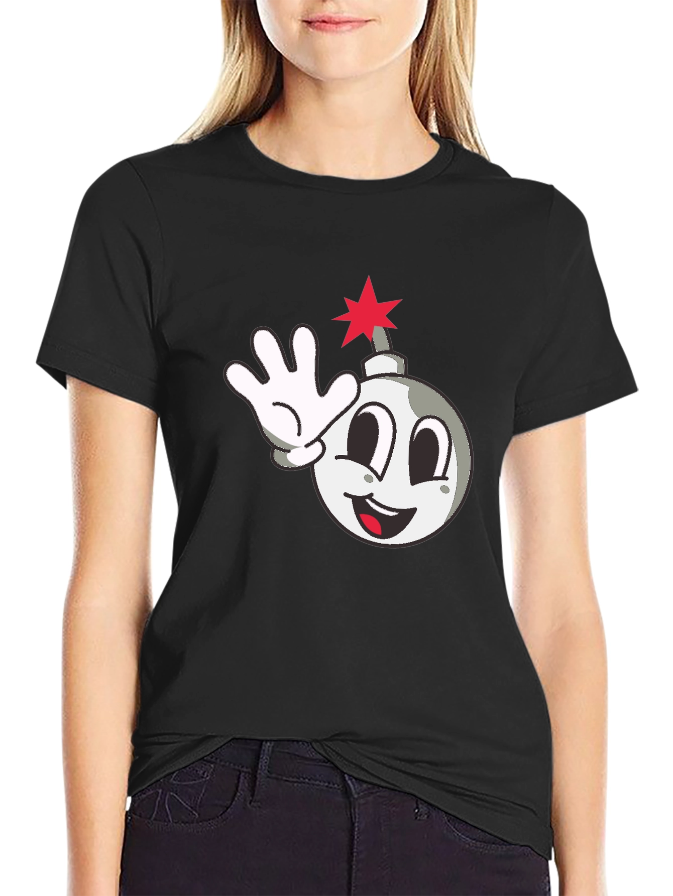 Cartoon Bomb Graphic T-Shirt