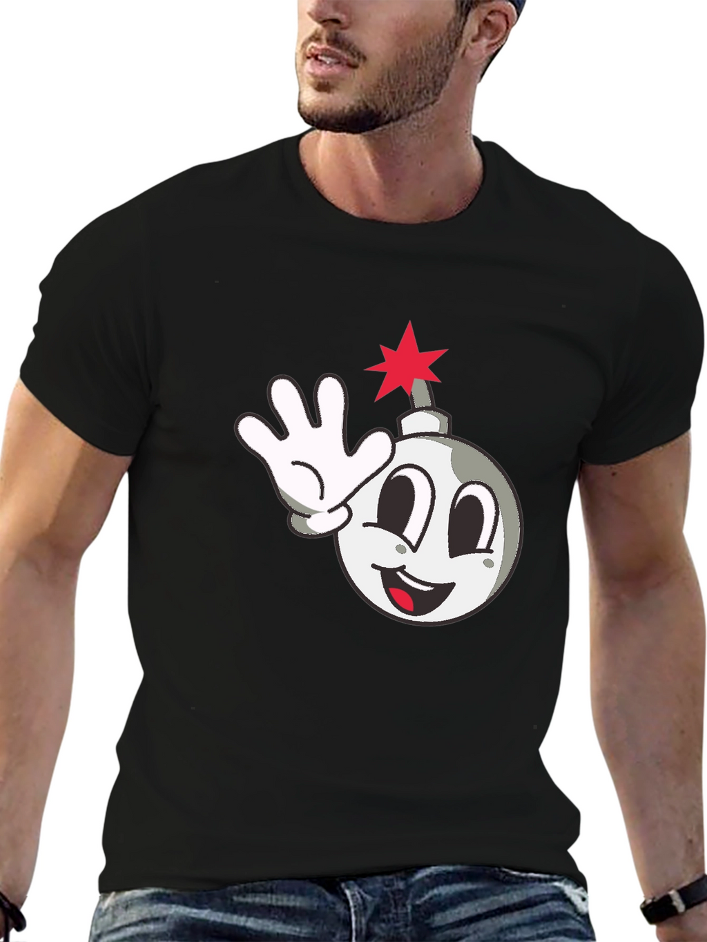 Cartoon Bomb Graphic T-Shirt