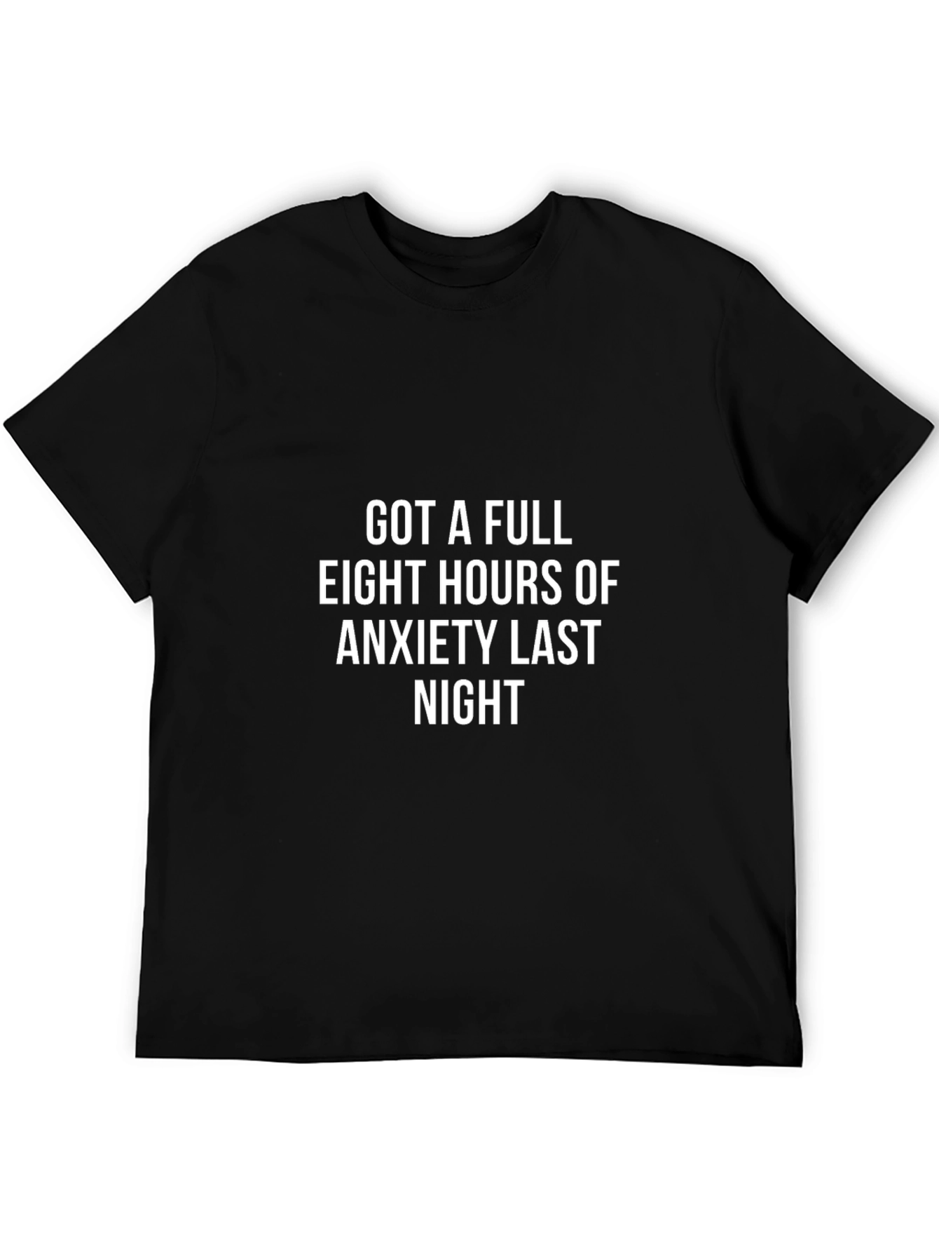 Anxiety Hours T-Shirt - Black Crew Neck Tee