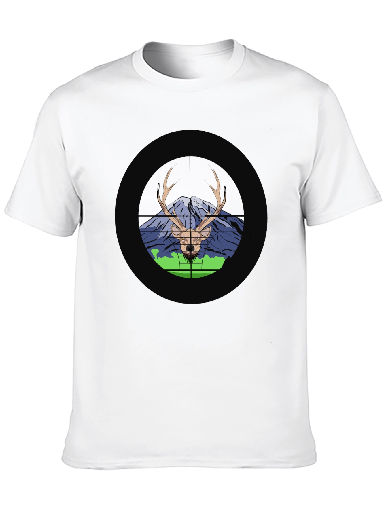 Deer in Crosshairs Graphic T-Shirt - Hunting Theme