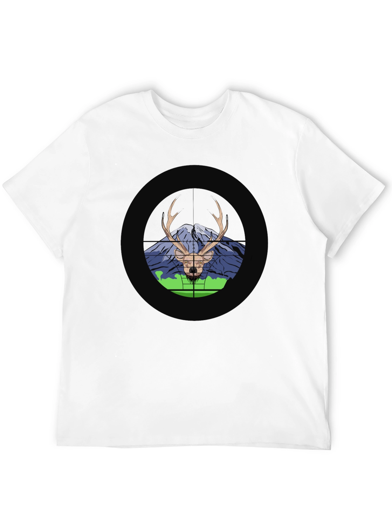 Deer in Crosshairs Graphic T-Shirt - Hunting Theme