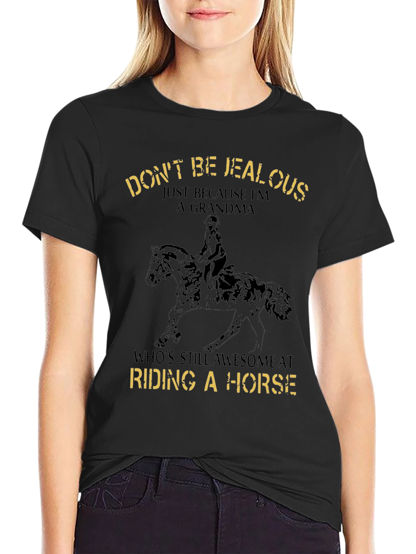 Awesome Grandma Riding Horse T-Shirt
