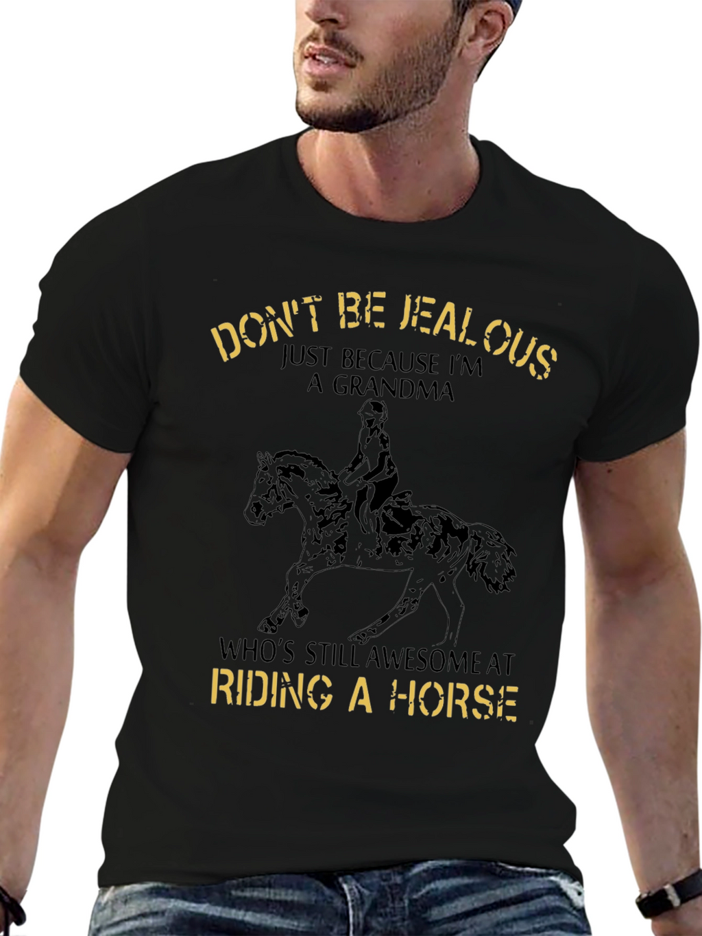 Awesome Grandma Riding Horse T-Shirt