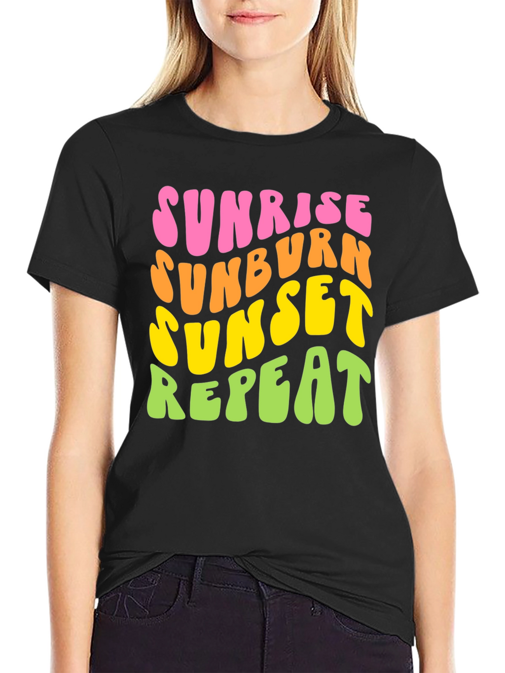 Sunrise Sunburn Sunset Repeat Graphic Tee